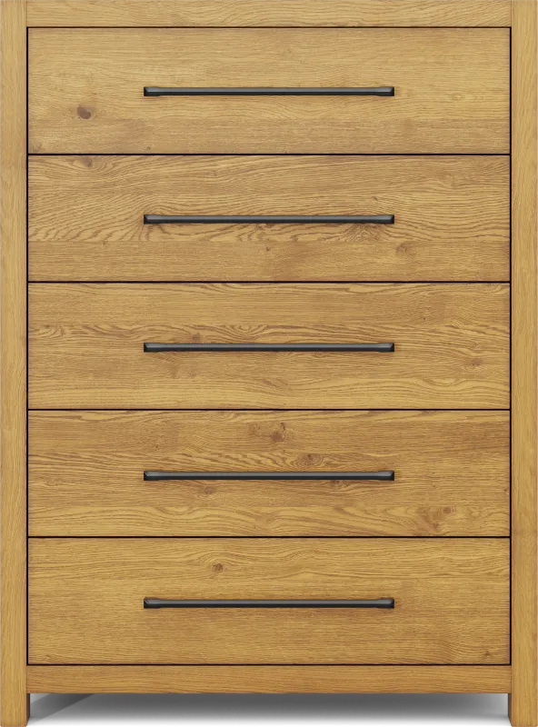 Ithaca Natural 5 Drawer Chest