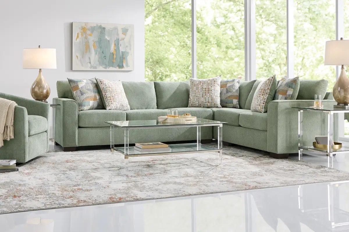Delcrest Green 2 Pc Sectional