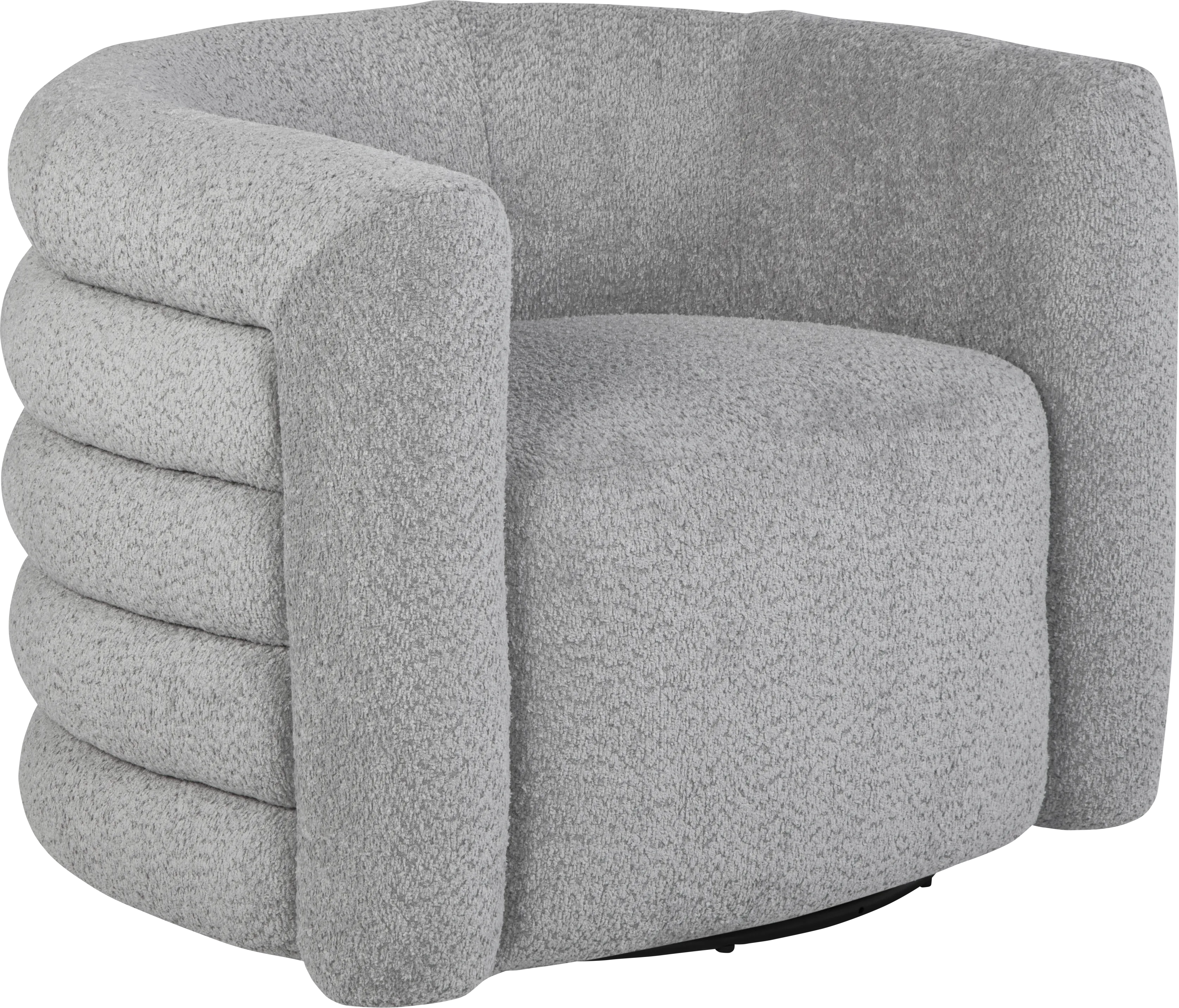 Wimbley Silver Swivel Accent Chair - Thumbnail - Image 1