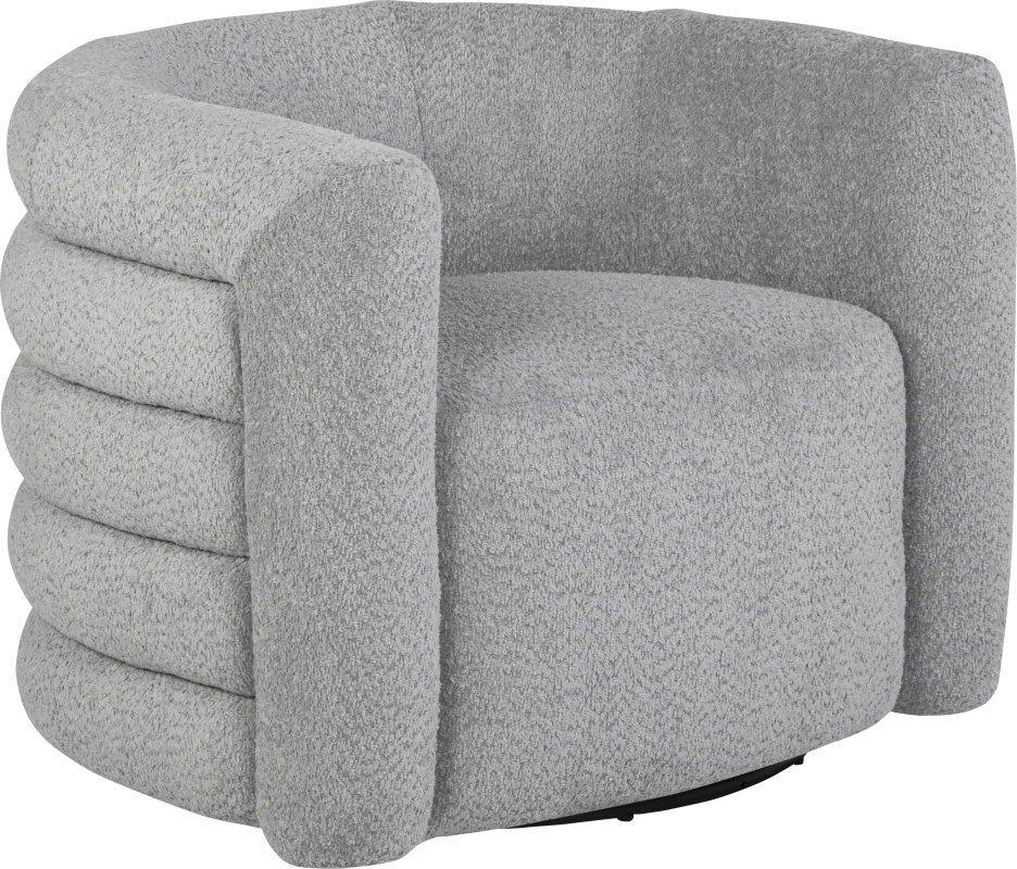 Wimbley Silver Swivel Accent Chair