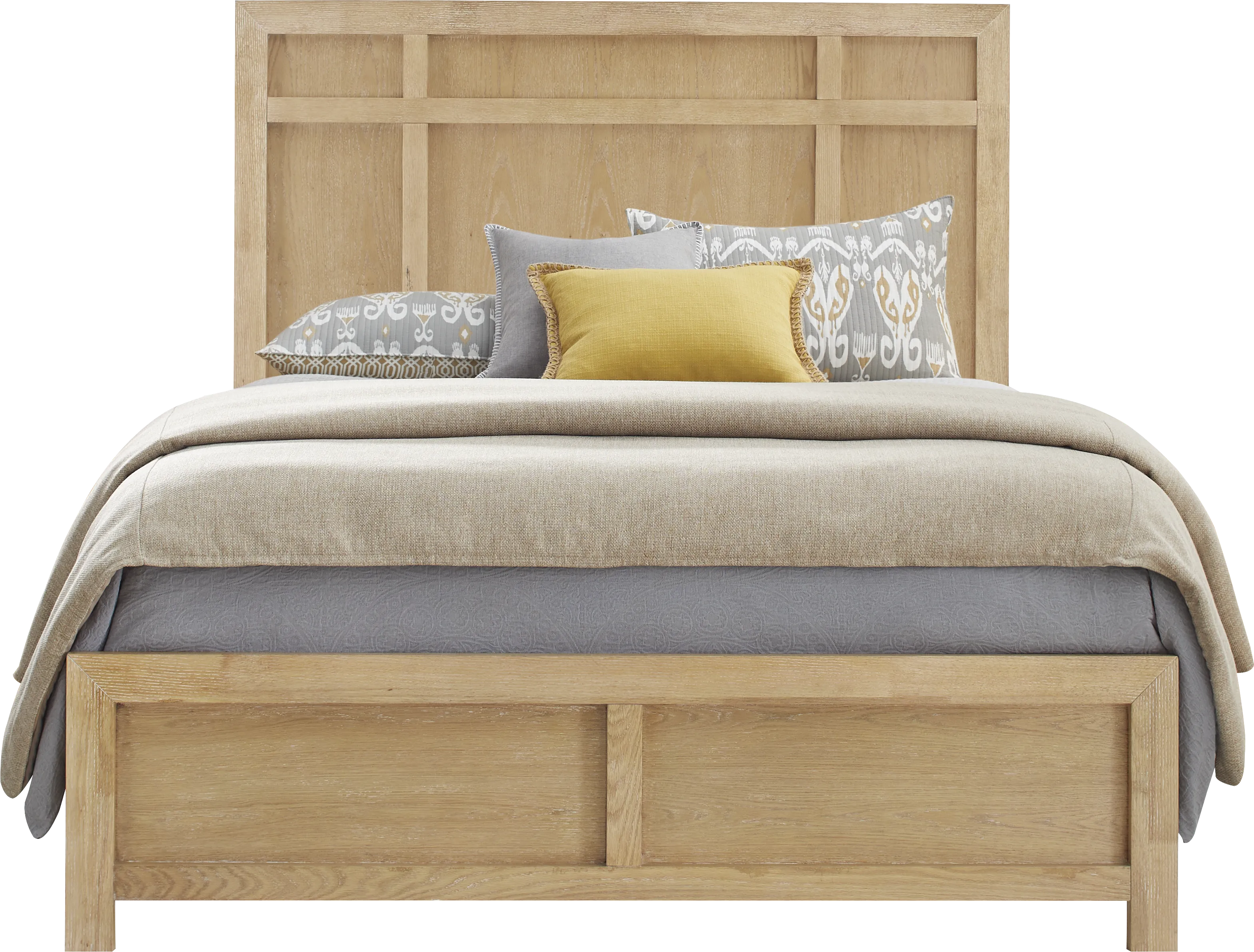 Woodley Natural 5 Pc King Panel Bedroom - Thumbnail - Image 2