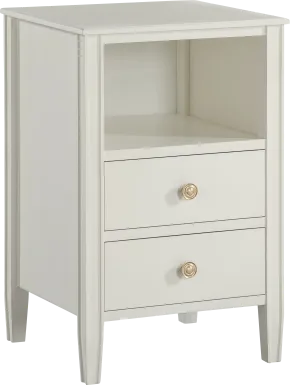 Rhad White Nightstand