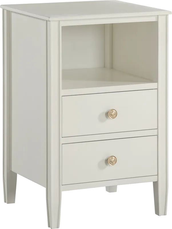 Rhad White Nightstand