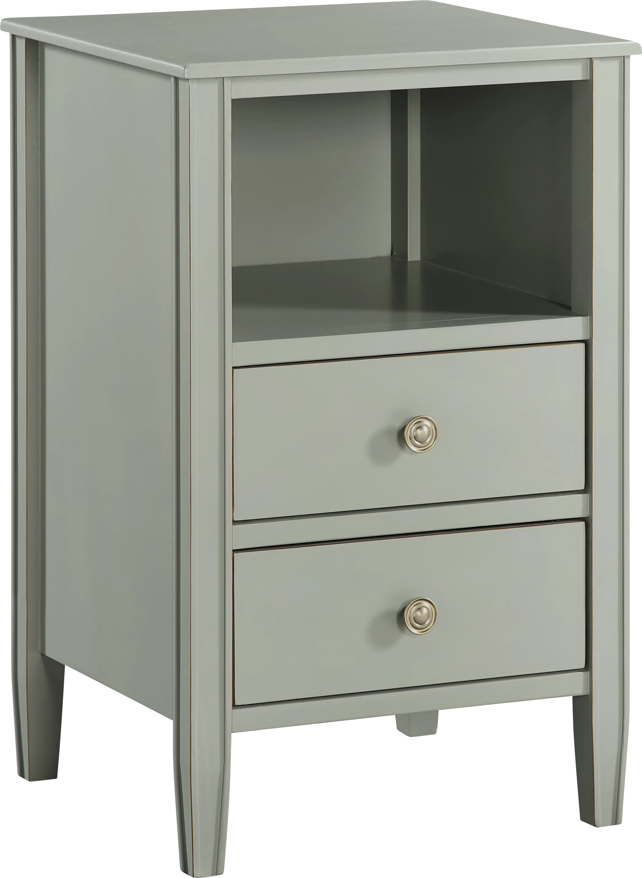 Rhad Gray Nightstand - Thumbnail - Image 1