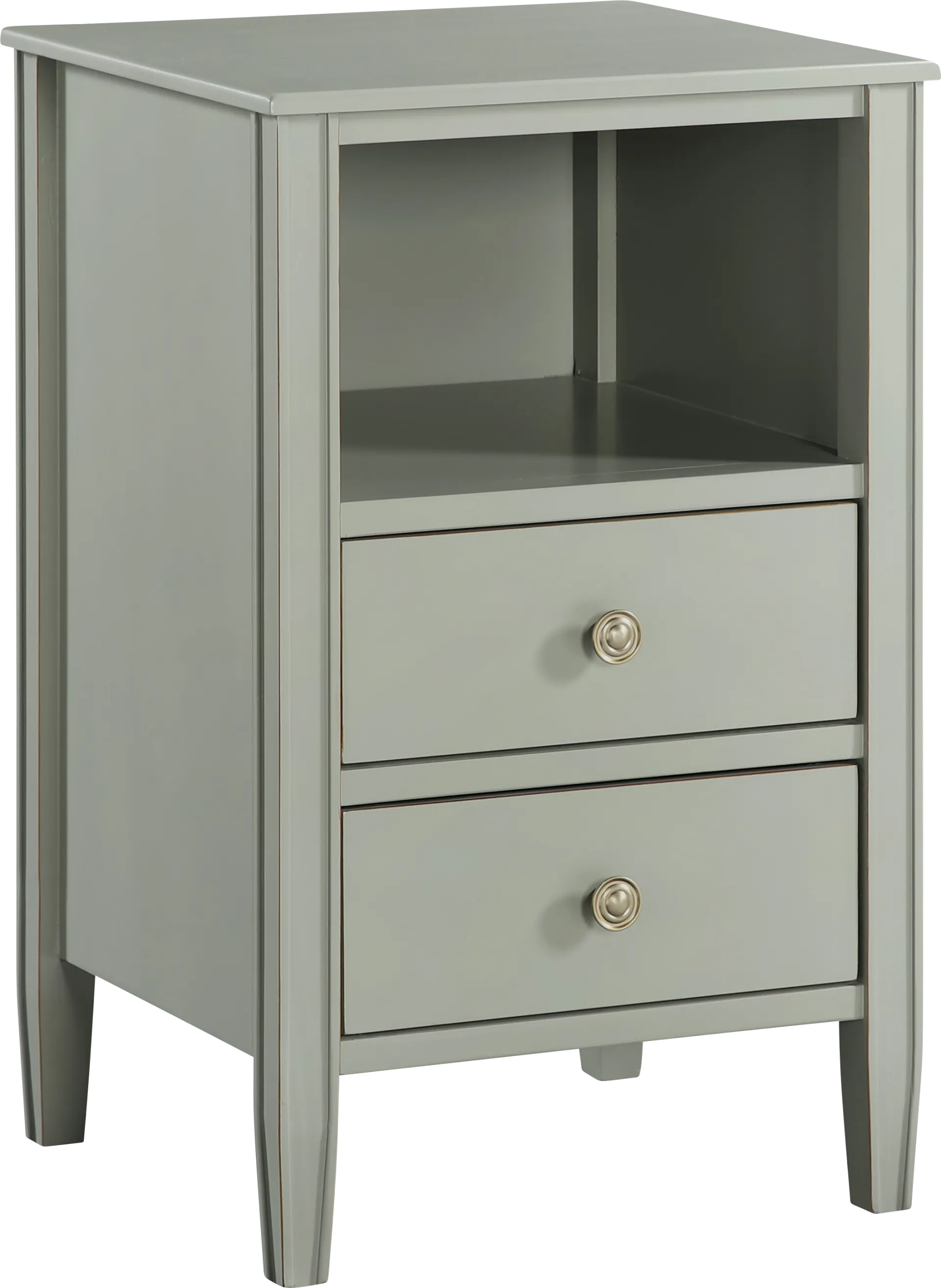 Rhad Gray Nightstand - Image 1