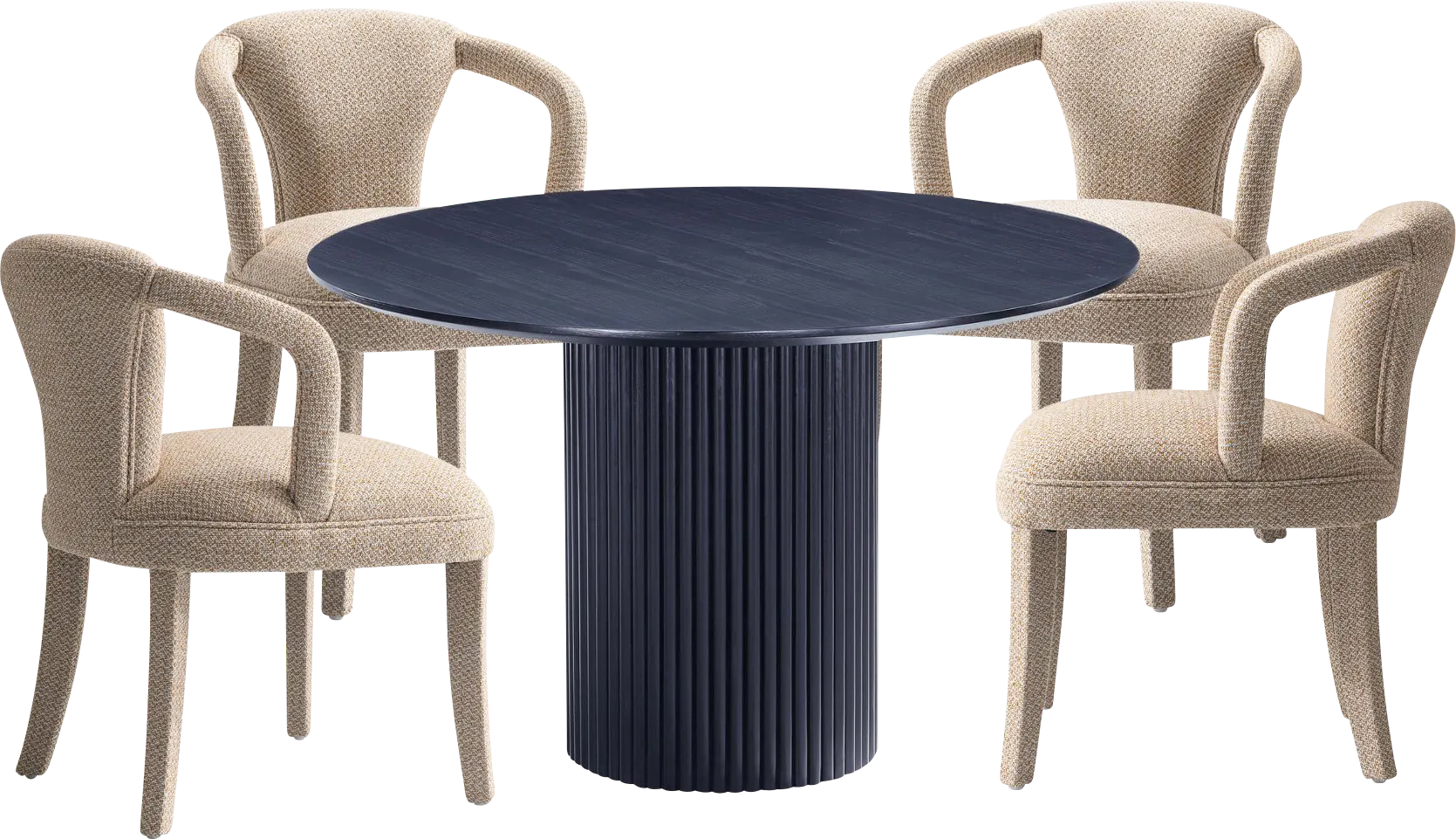 Enramada Black and Gold 5 Pc Dining Table Set - Image 1