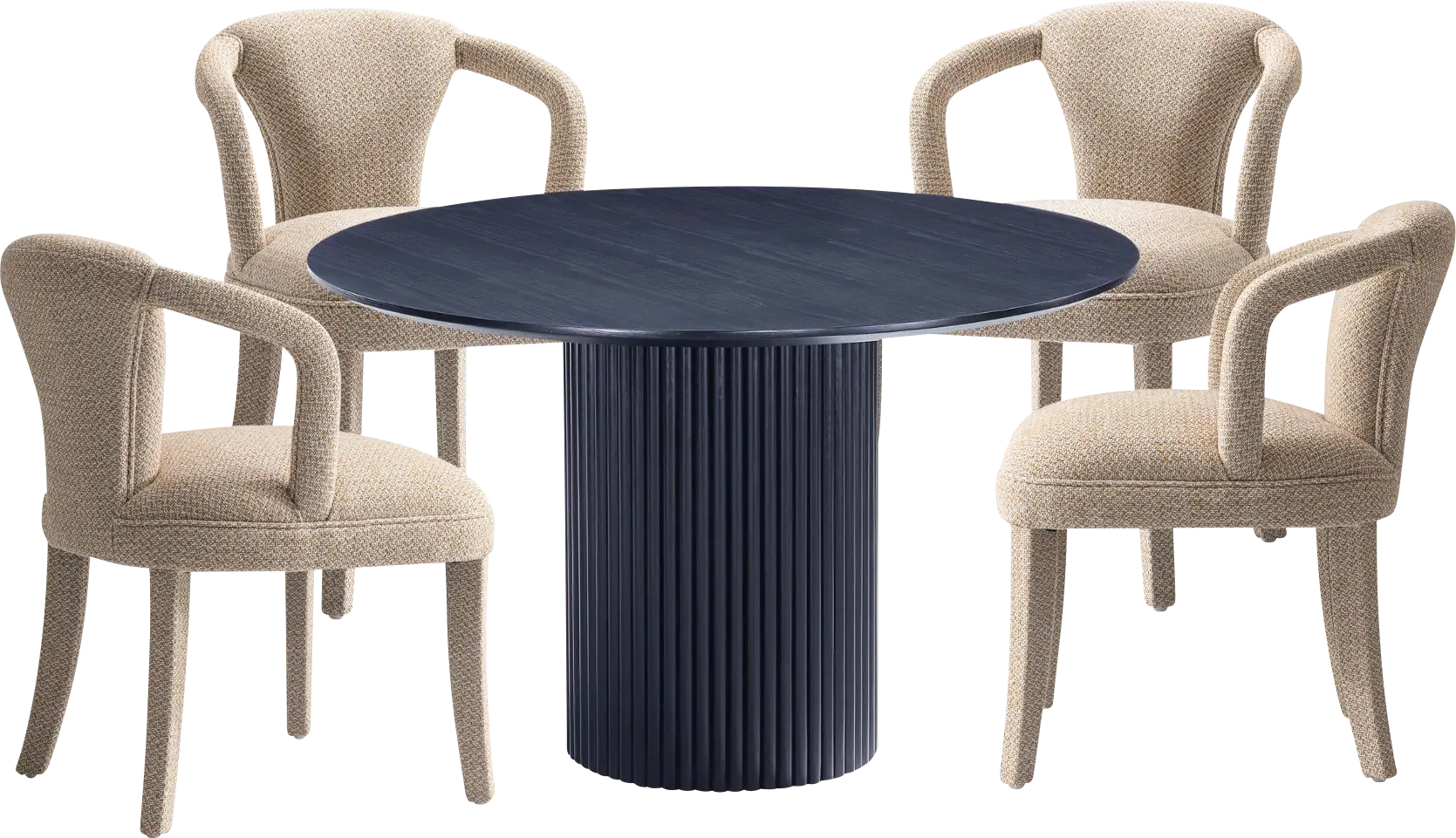 Enramada Black and Gold 5 Pc Dining Table Set