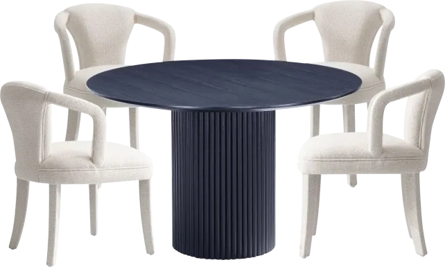 Enramada Black and Ivory 5 Pc Dining Table Set