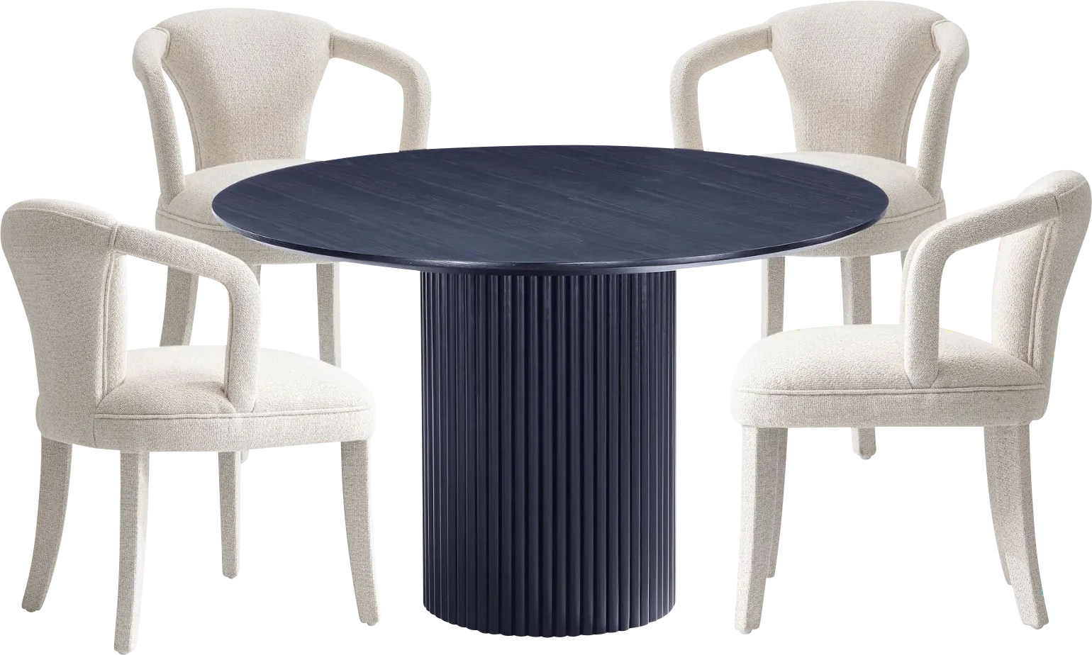 Enramada Black and Ivory 5 Pc Dining Table Set - Image 1
