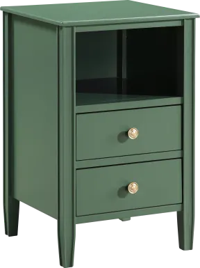 Rhad Green Nightstand