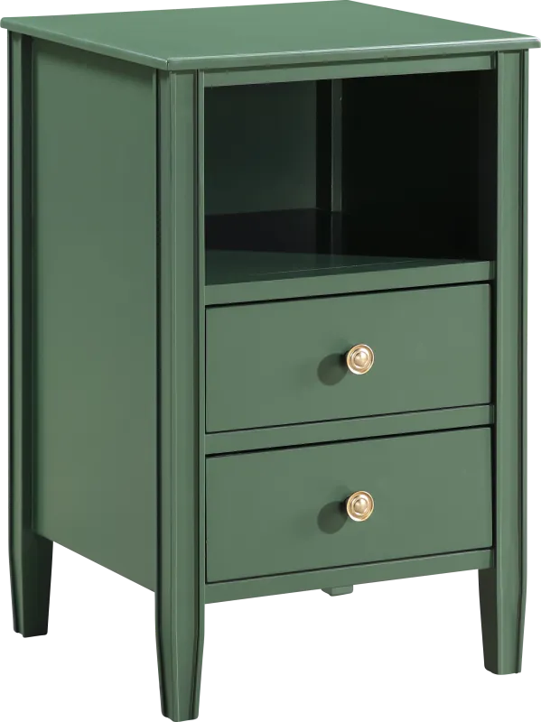 Rhad Green Nightstand