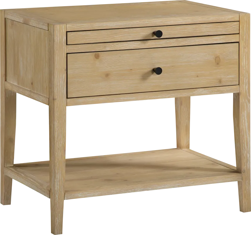Anjanae Natural Nightstand