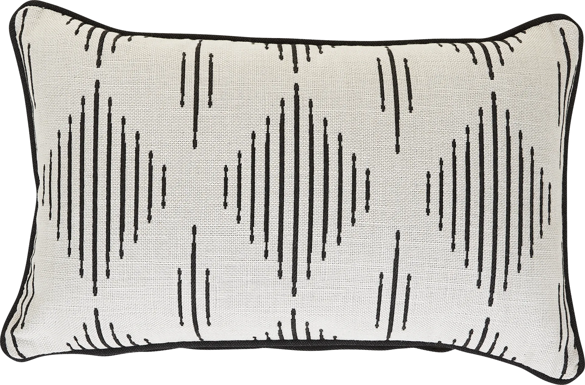 Spinner Diamond Onyx Indoor/Outdoor Kidney Pillow - Image 1