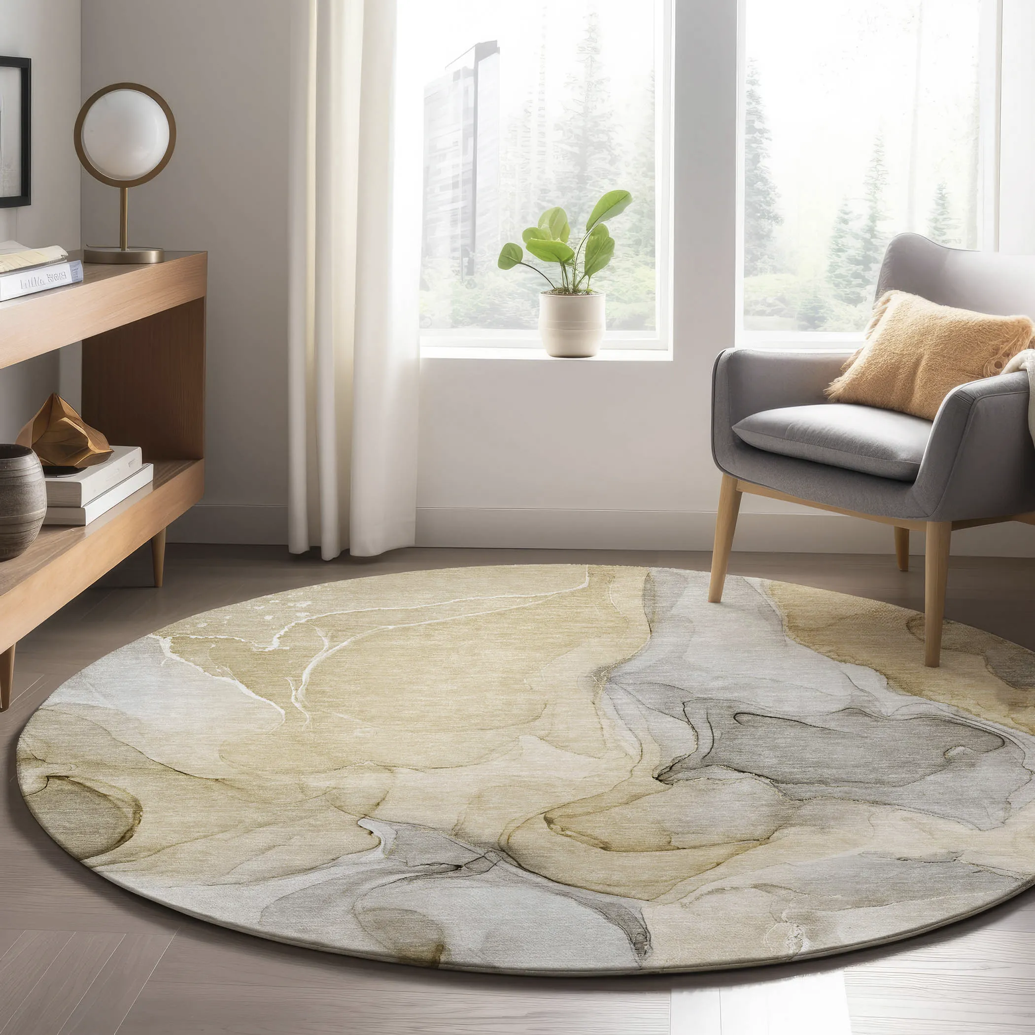 Softy Mirabel Multi 8' Round Rug - Thumbnail - Image 2