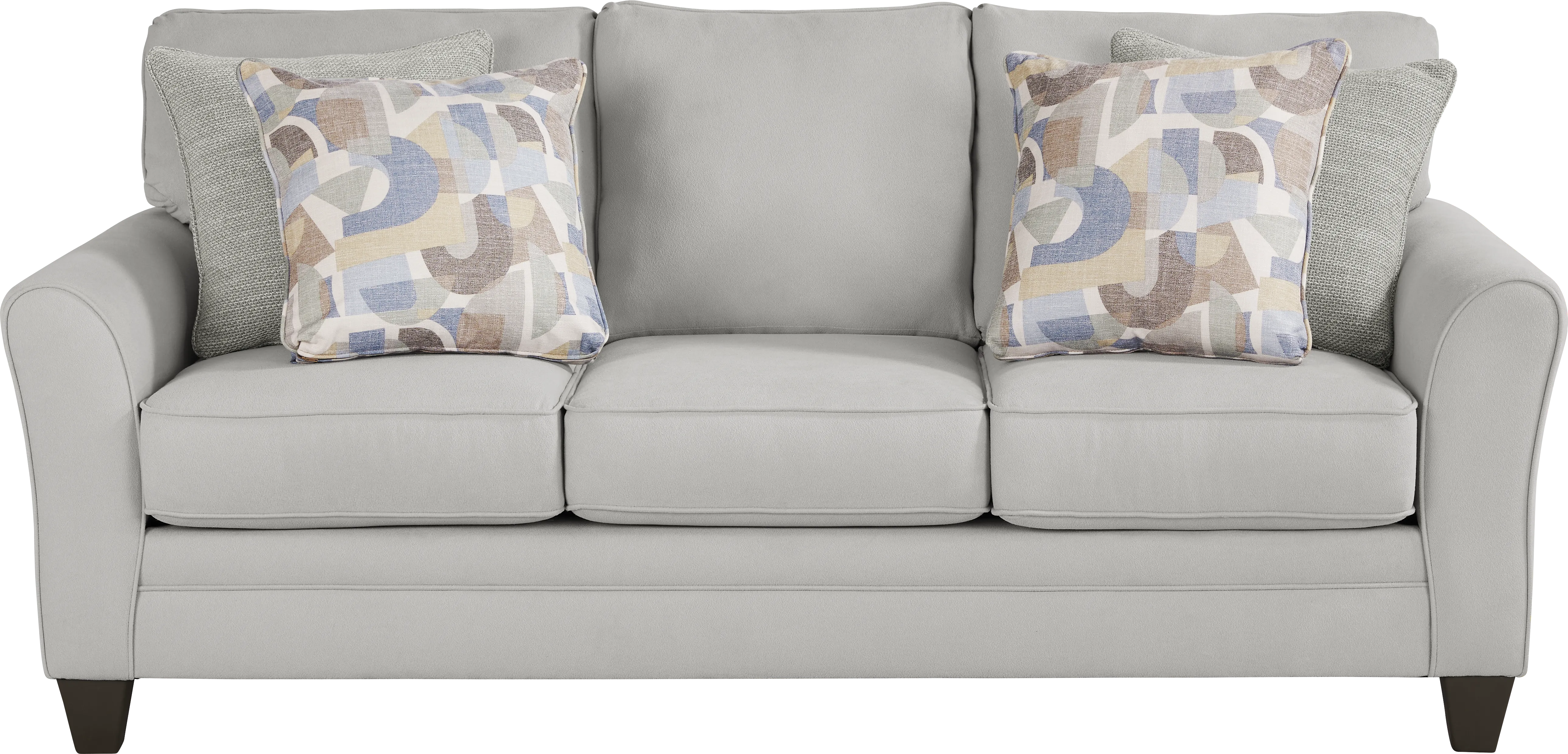 Coralville Gray 7 Pc Living Room with Gel Foam Sleeper Sofa - Thumbnail - Image 2