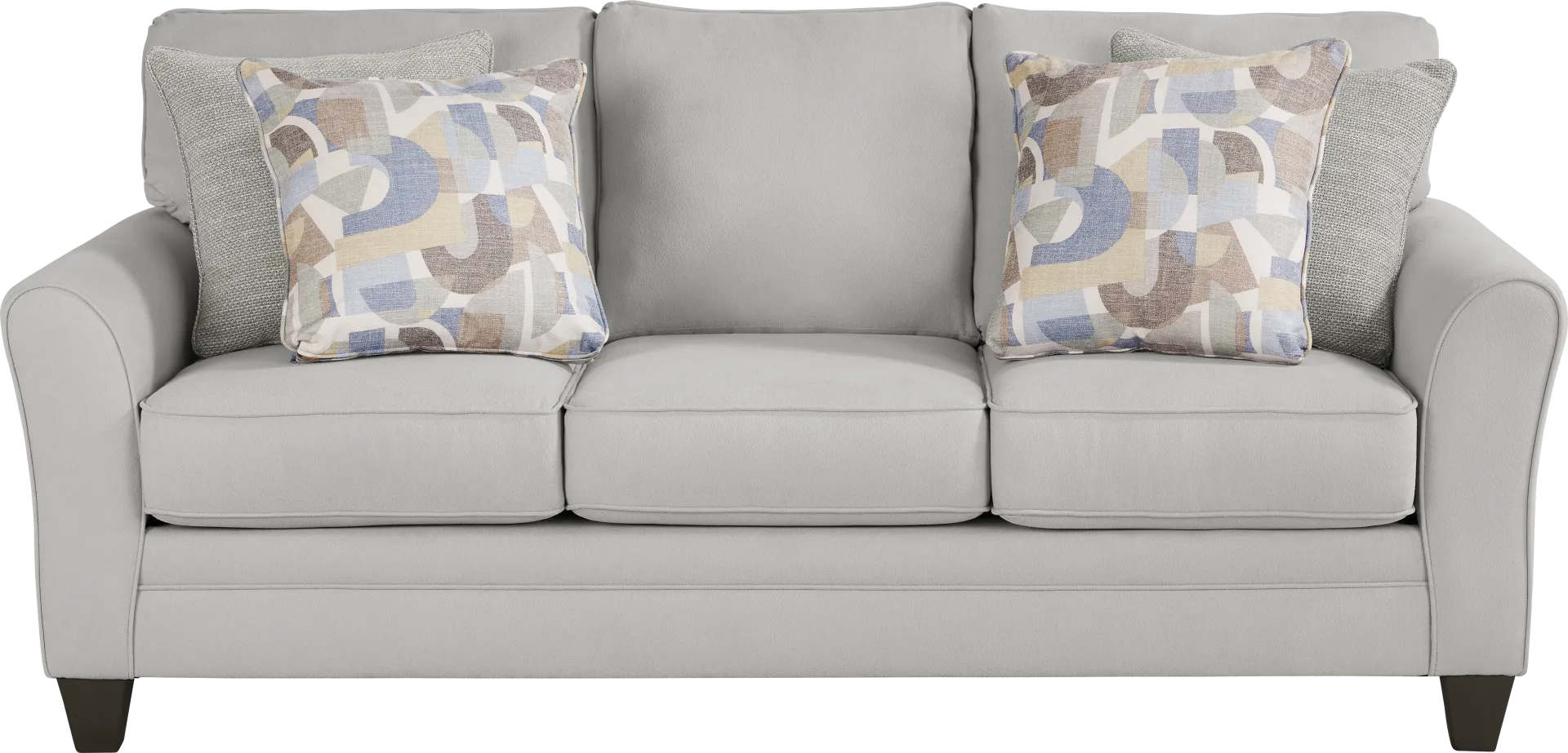 Coralville Gray 7 Pc Living Room with Gel Foam Sleeper Sofa - Image 2