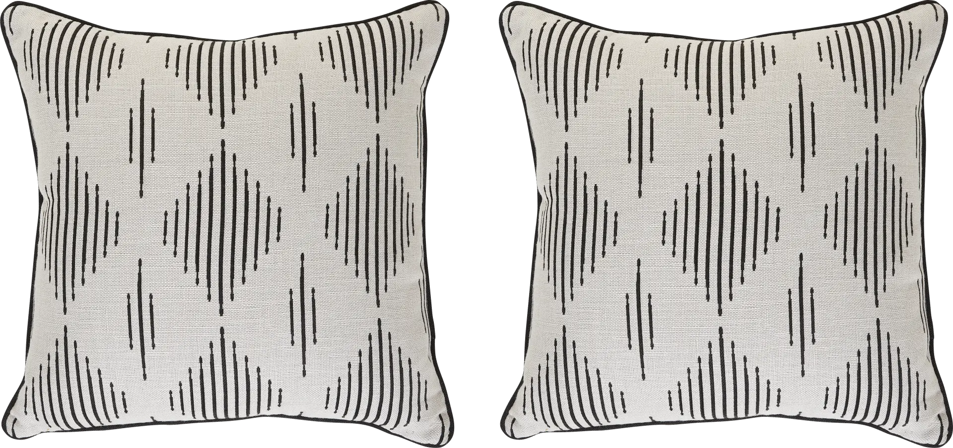 Spinner Diamond Onyx Indoor/Outdoor Pillow, Set of 2