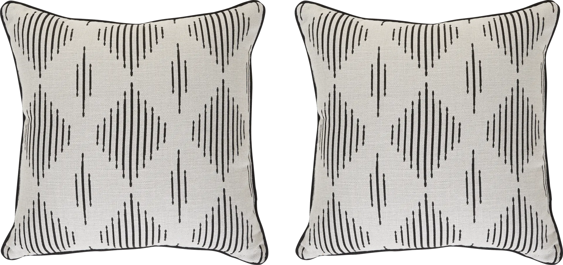Spinner Diamond Onyx Indoor/Outdoor Pillow, Set of 2 - Image 1