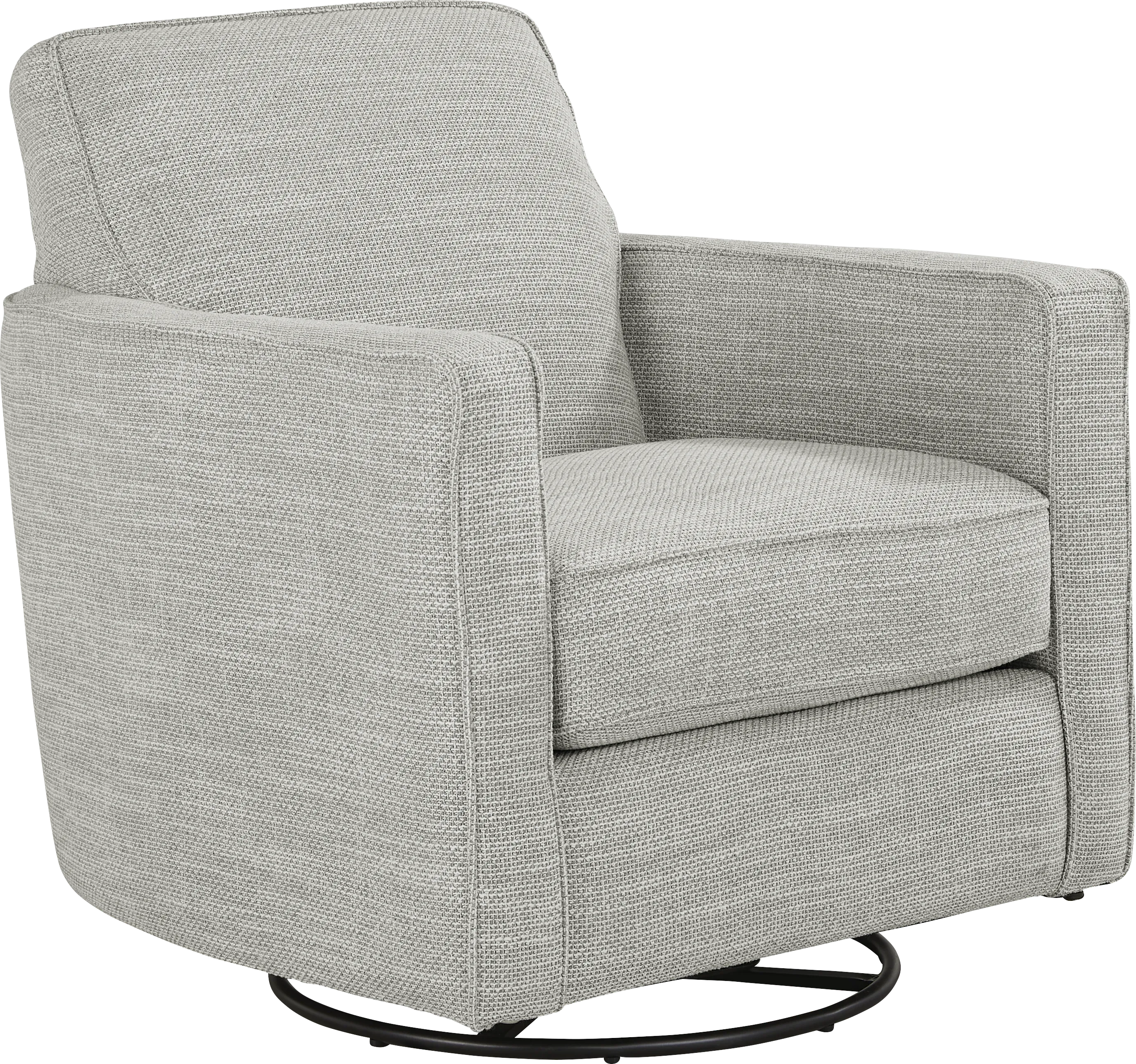 Coralville Gray Swivel Rocker Chair - Thumbnail - Image 1