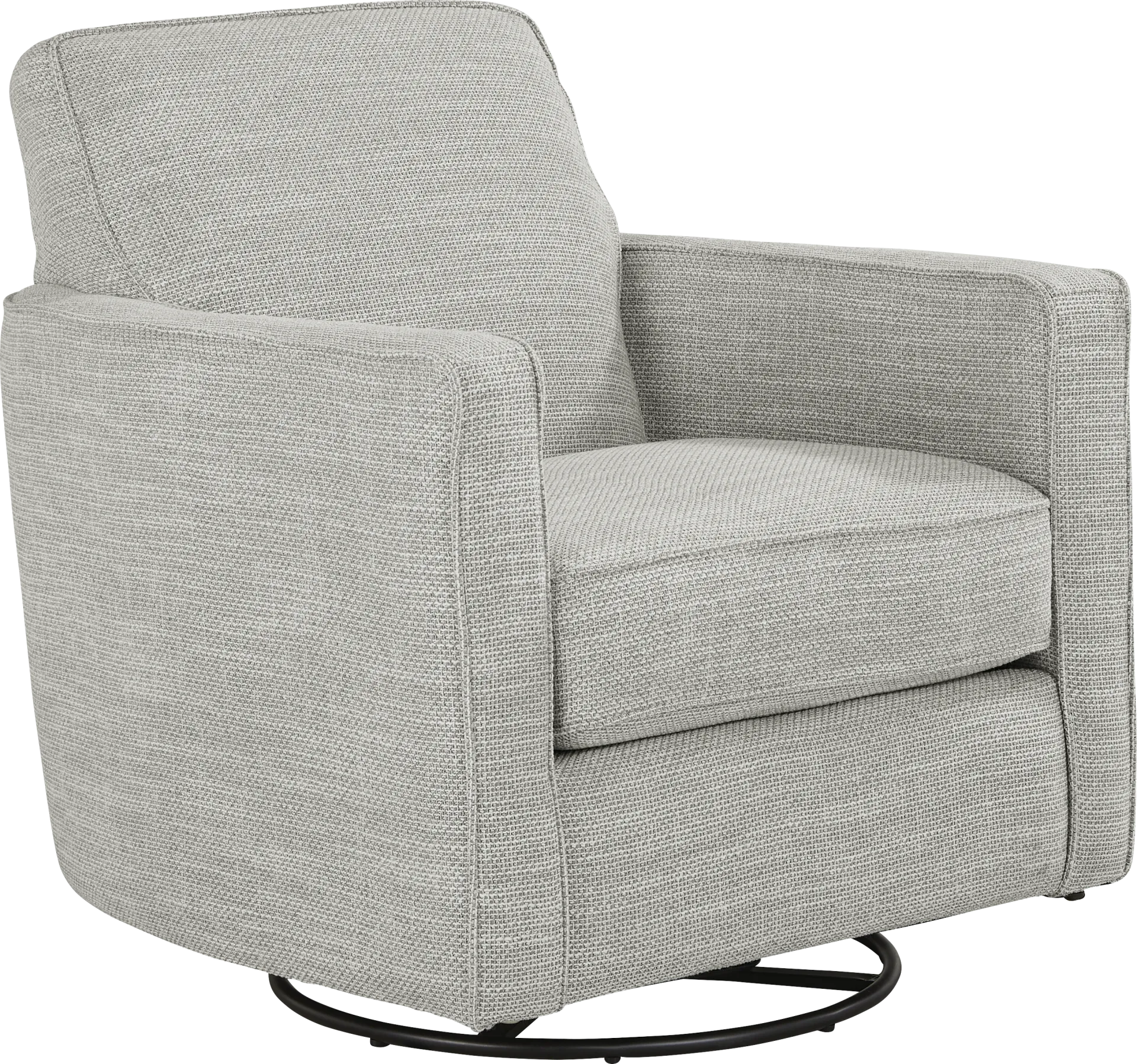 Coralville Gray Swivel Rocker Chair - Image 1