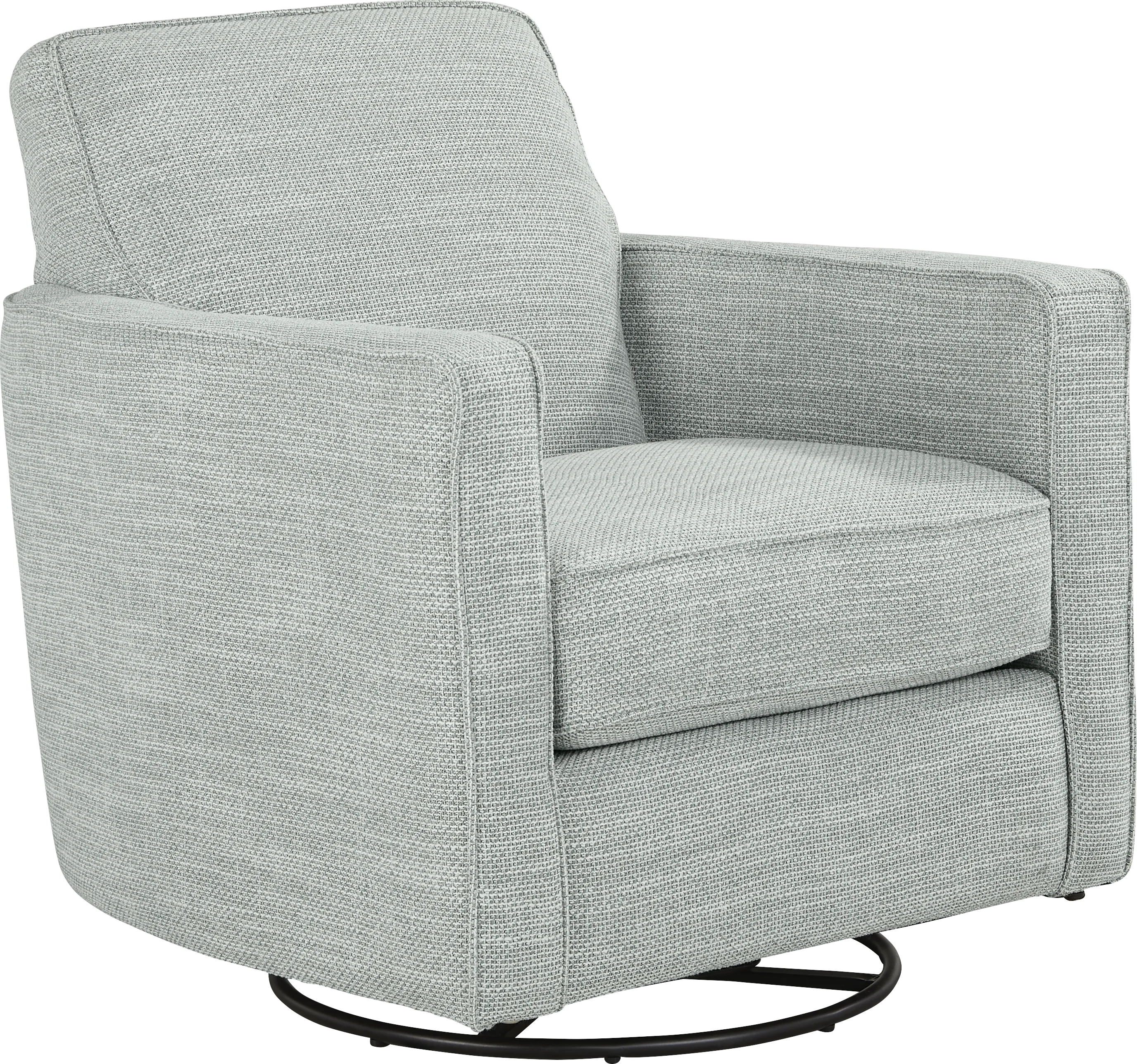 Coralville Blue Swivel Rocker Chair - Thumbnail - Image 1