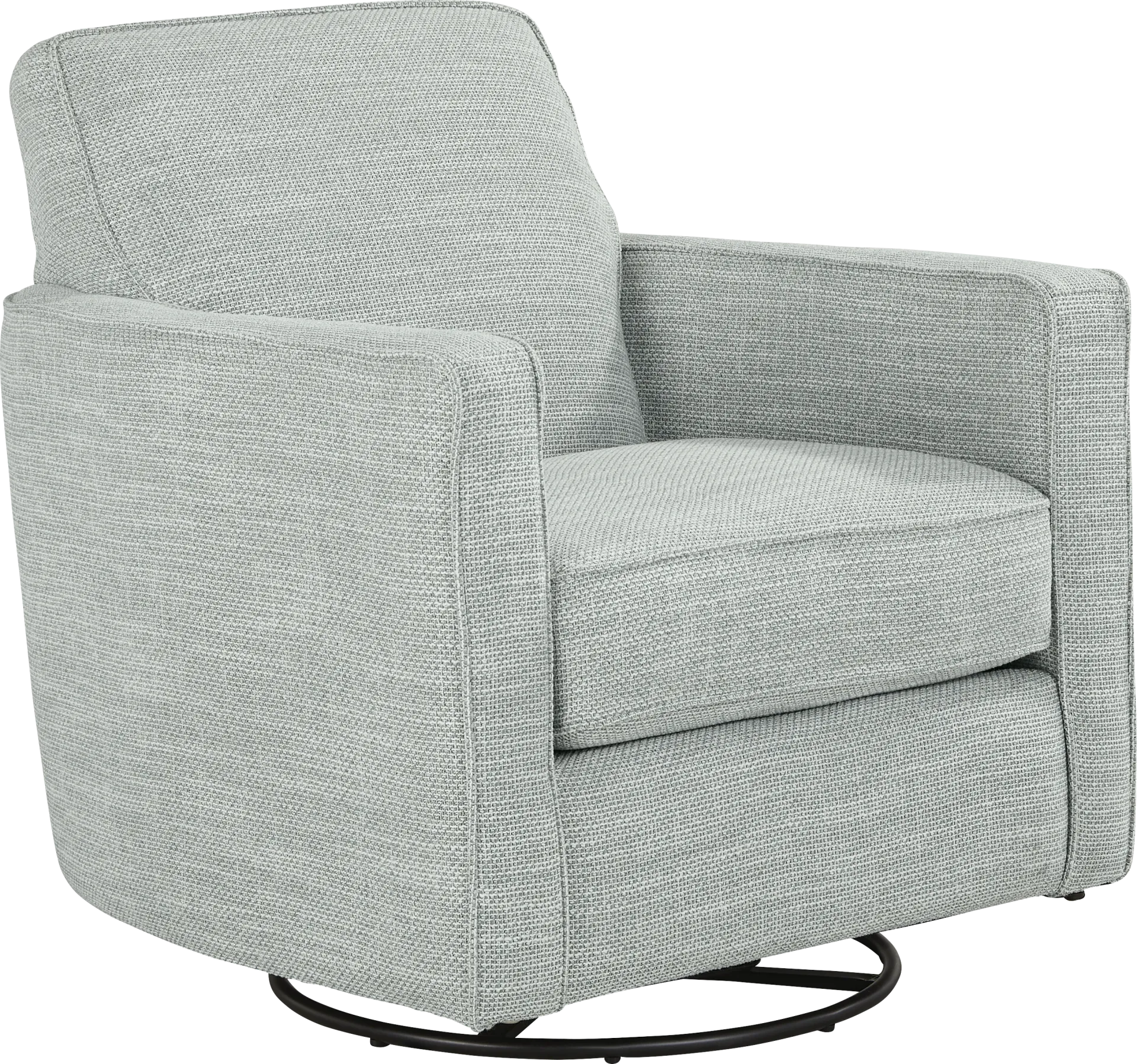 Coralville Blue Swivel Rocker Chair - Image 1