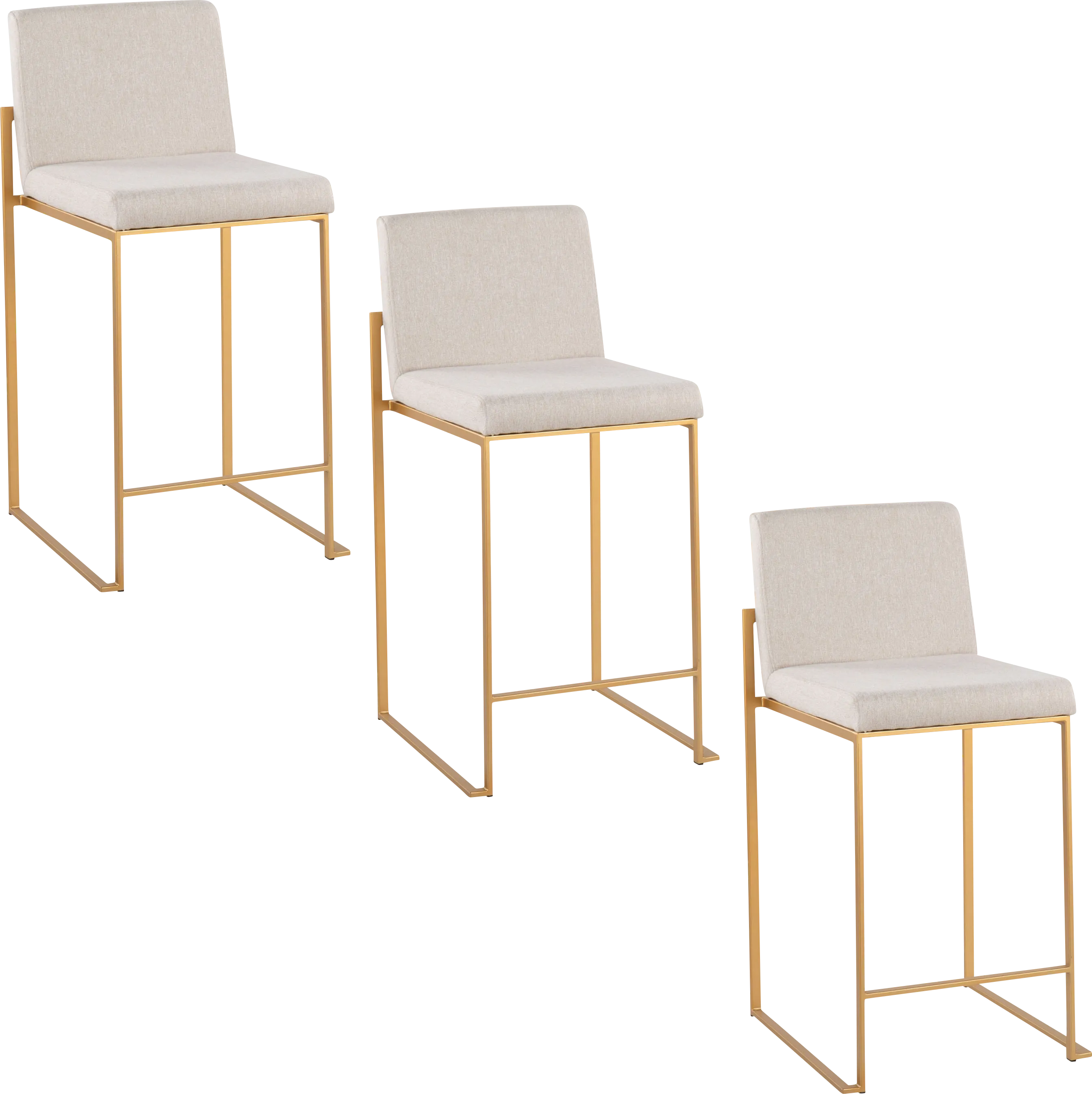 Leserna I Beige Counter Height Stool, Set of 3 - Thumbnail - Image 1
