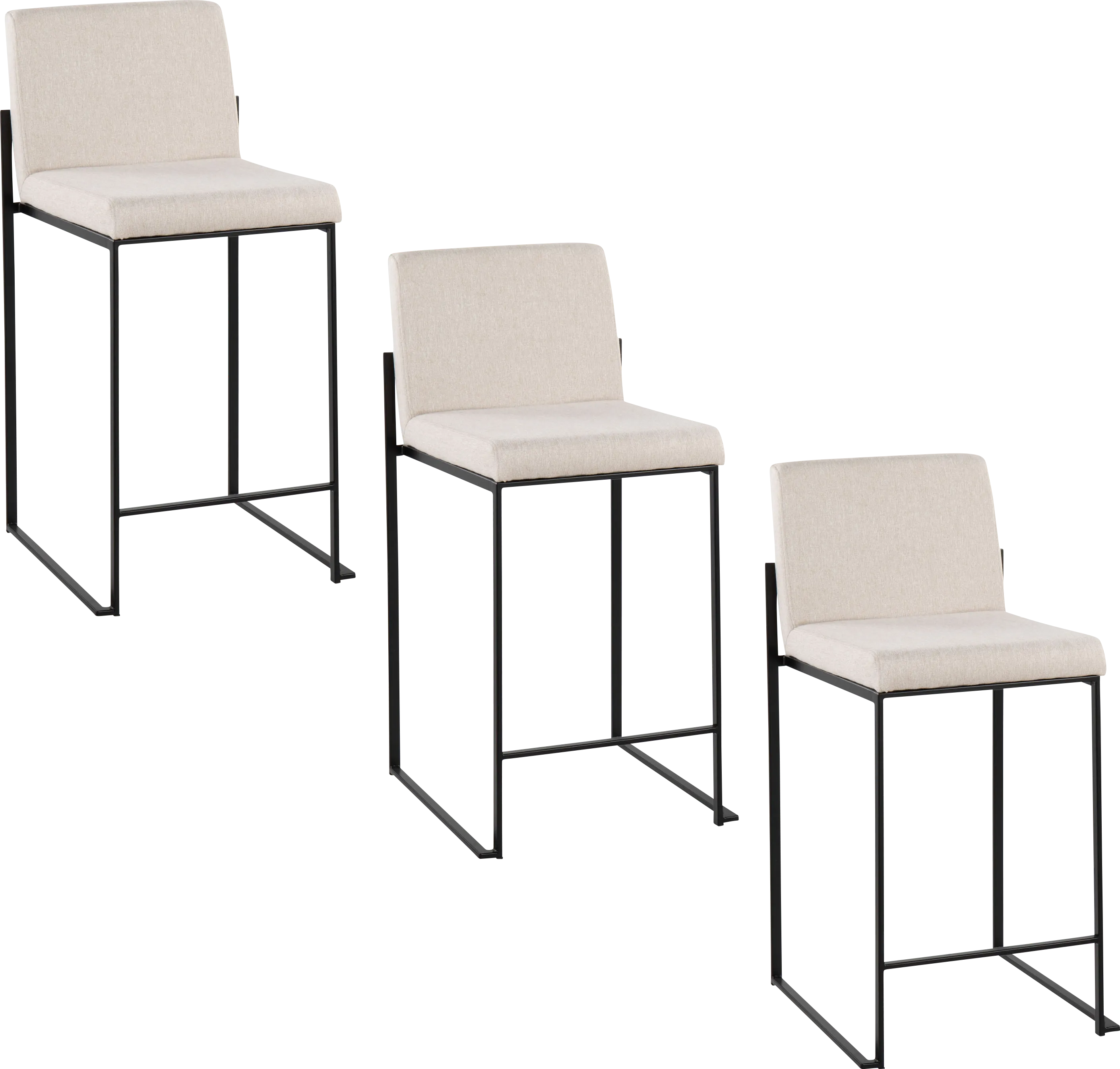 Leserna III Beige Counter Height Stool, Set of 3 - Thumbnail - Image 1