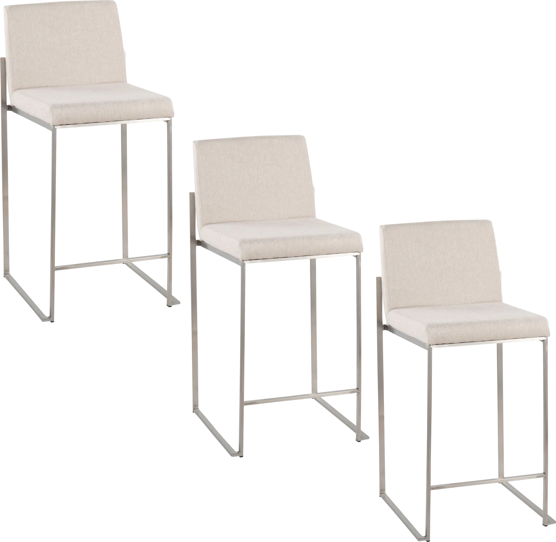 Leserna V Beige Counter Height Stool, Set of 3 - Image 1