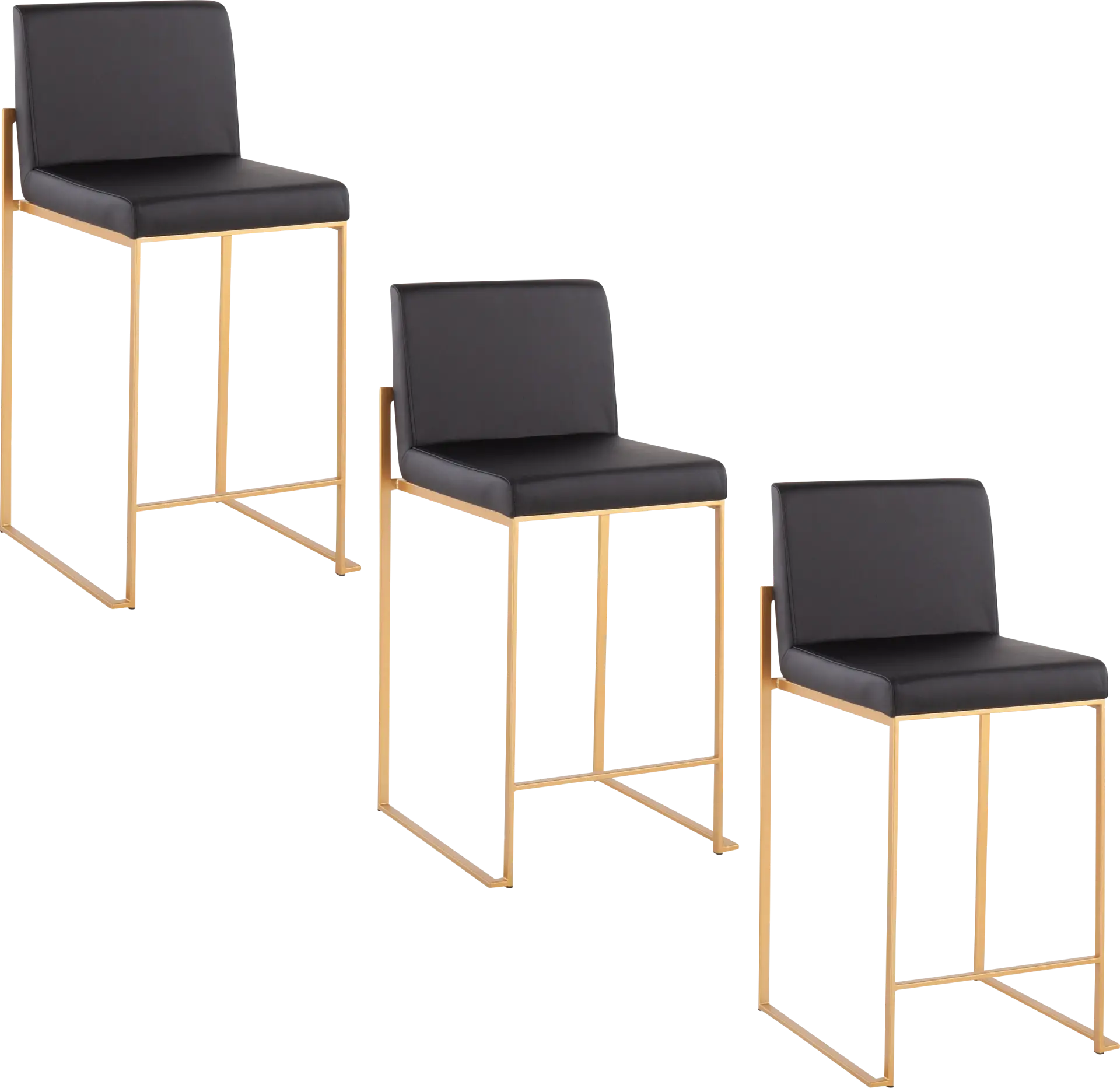 Nowotny III Black Counter Height Stool, Set of 3