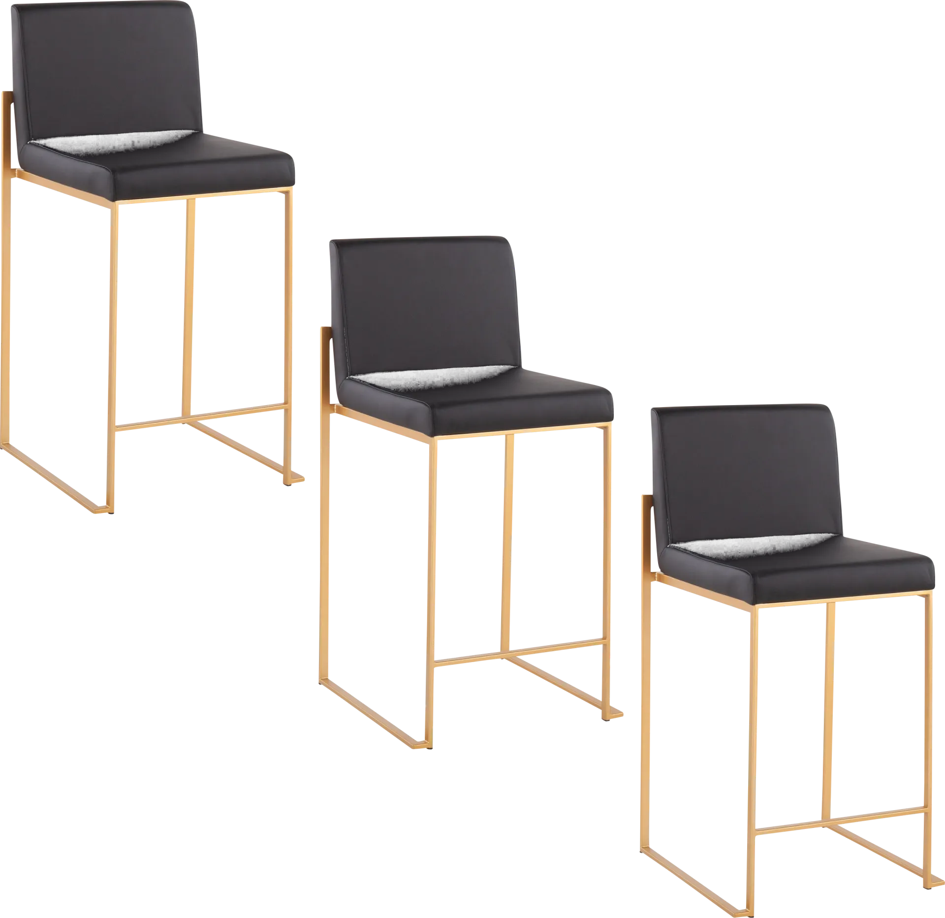 Nowotny III Black Counter Height Stool, Set of 3 - Image 1