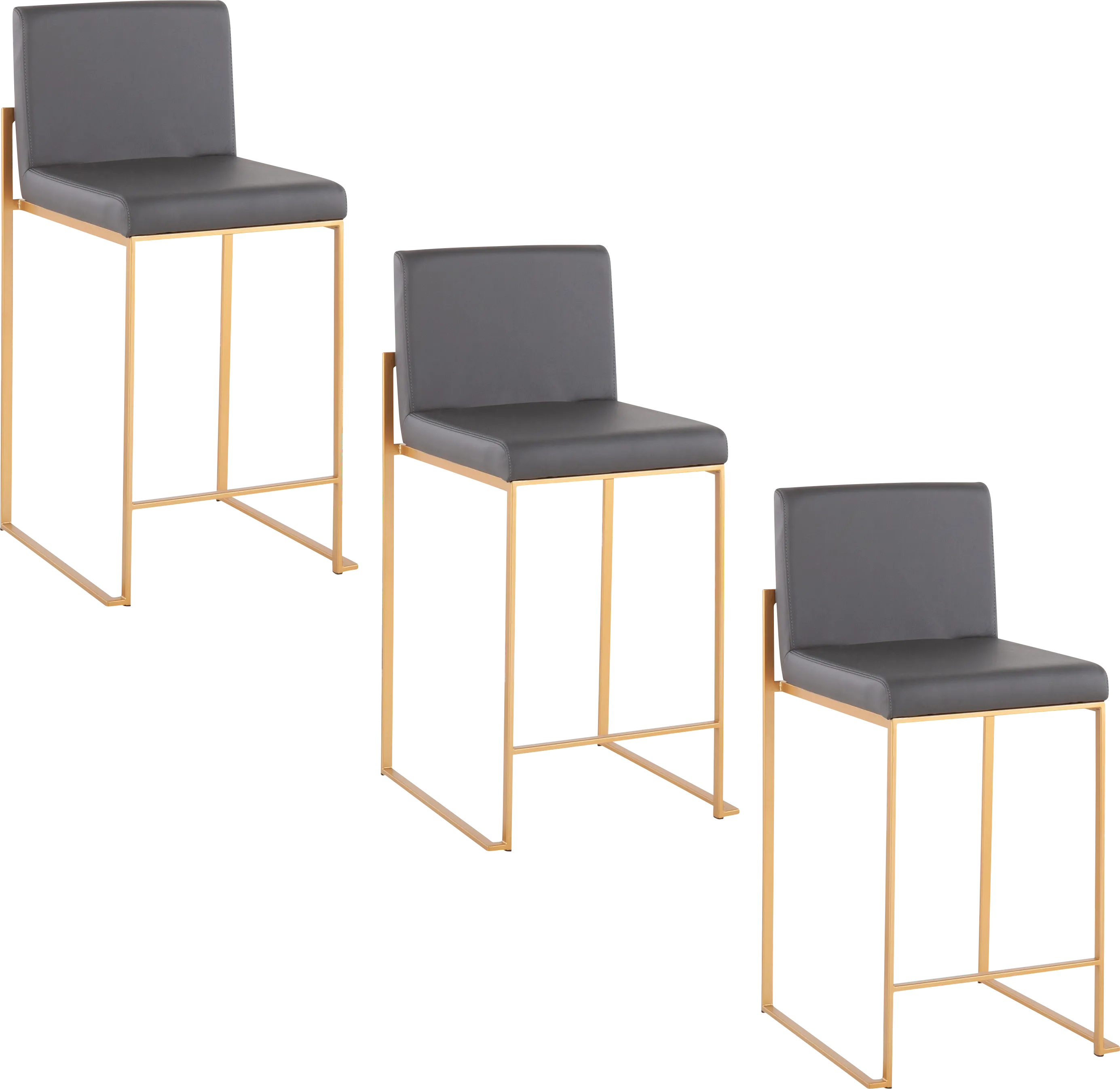 Nowotny III Gray Counter Height Stool, Set of 3 - Thumbnail - Image 1