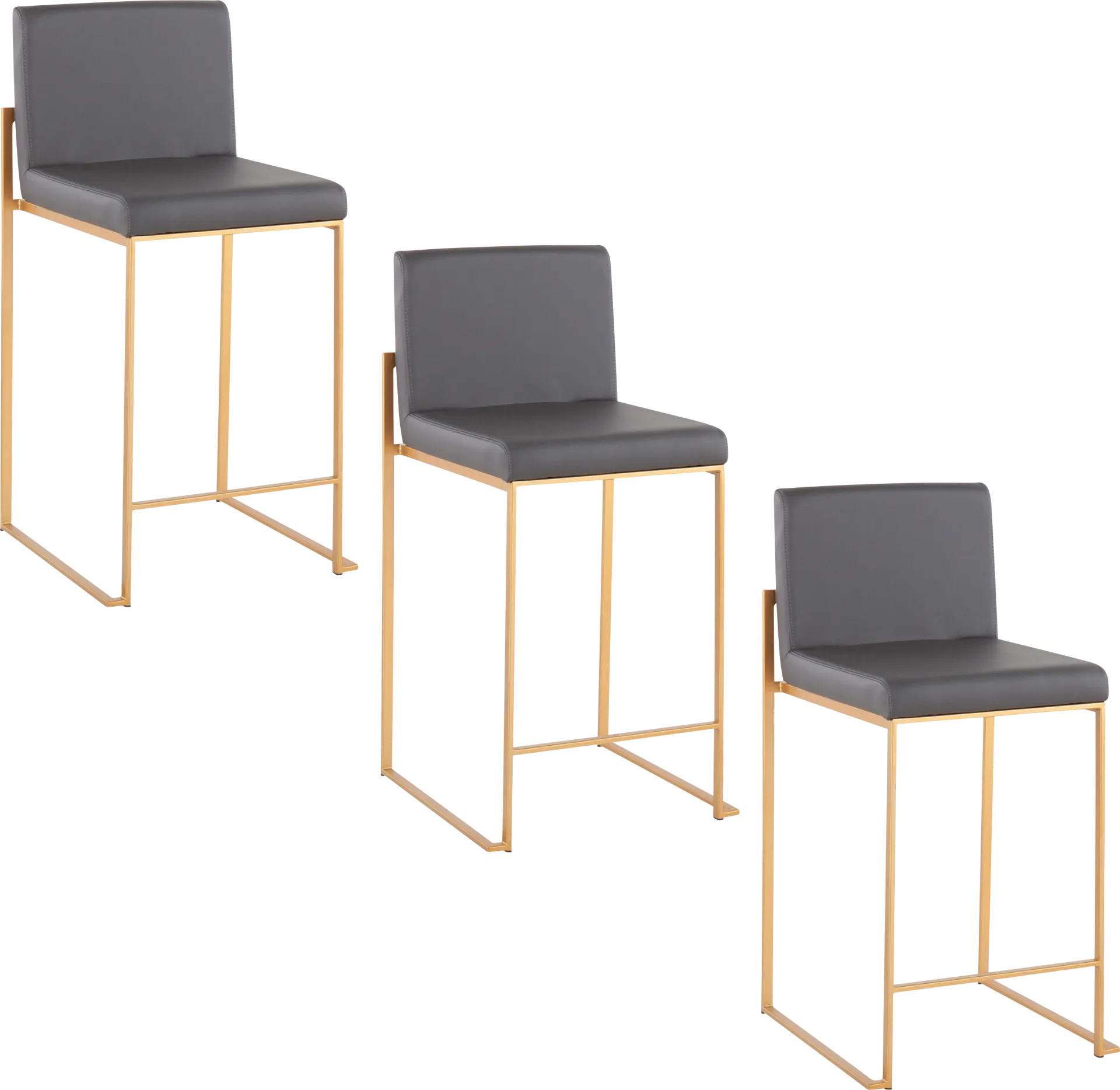 Nowotny III Gray Counter Height Stool, Set of 3 - Image 1