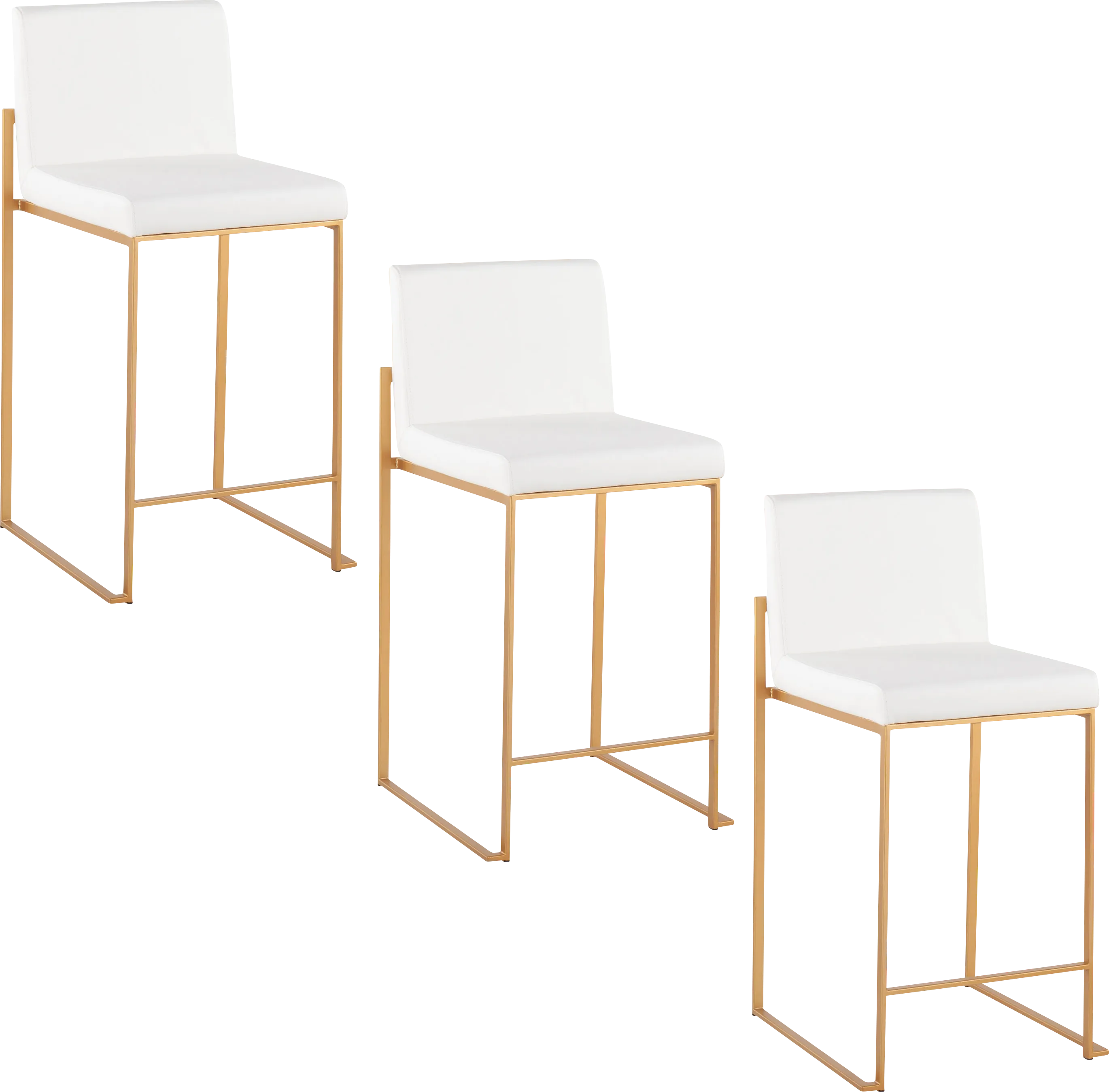 Nowotny III White Counter Height Stool, Set of 3 - Thumbnail - Image 1