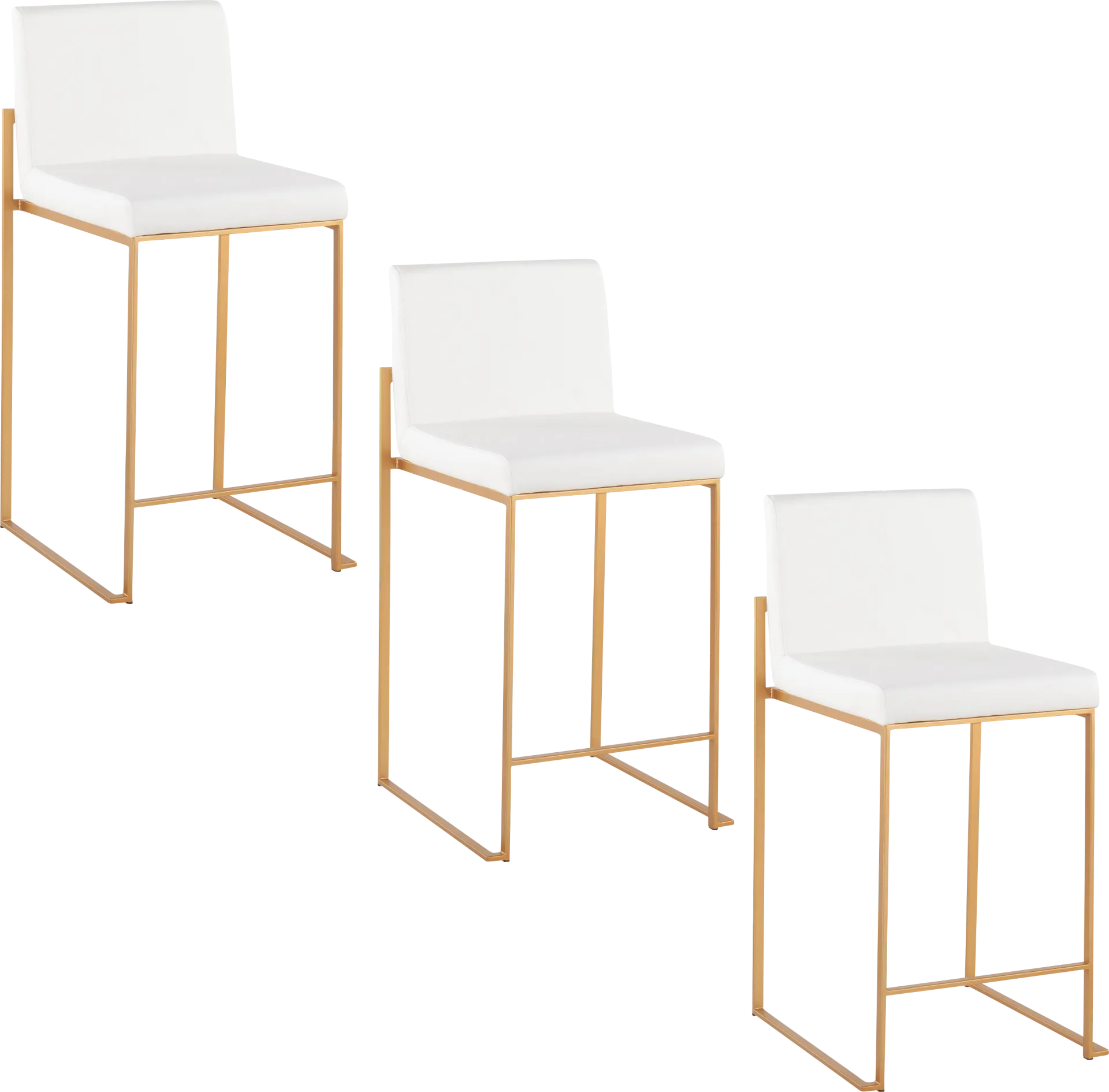Nowotny III White Counter Height Stool, Set of 3 - Image 1