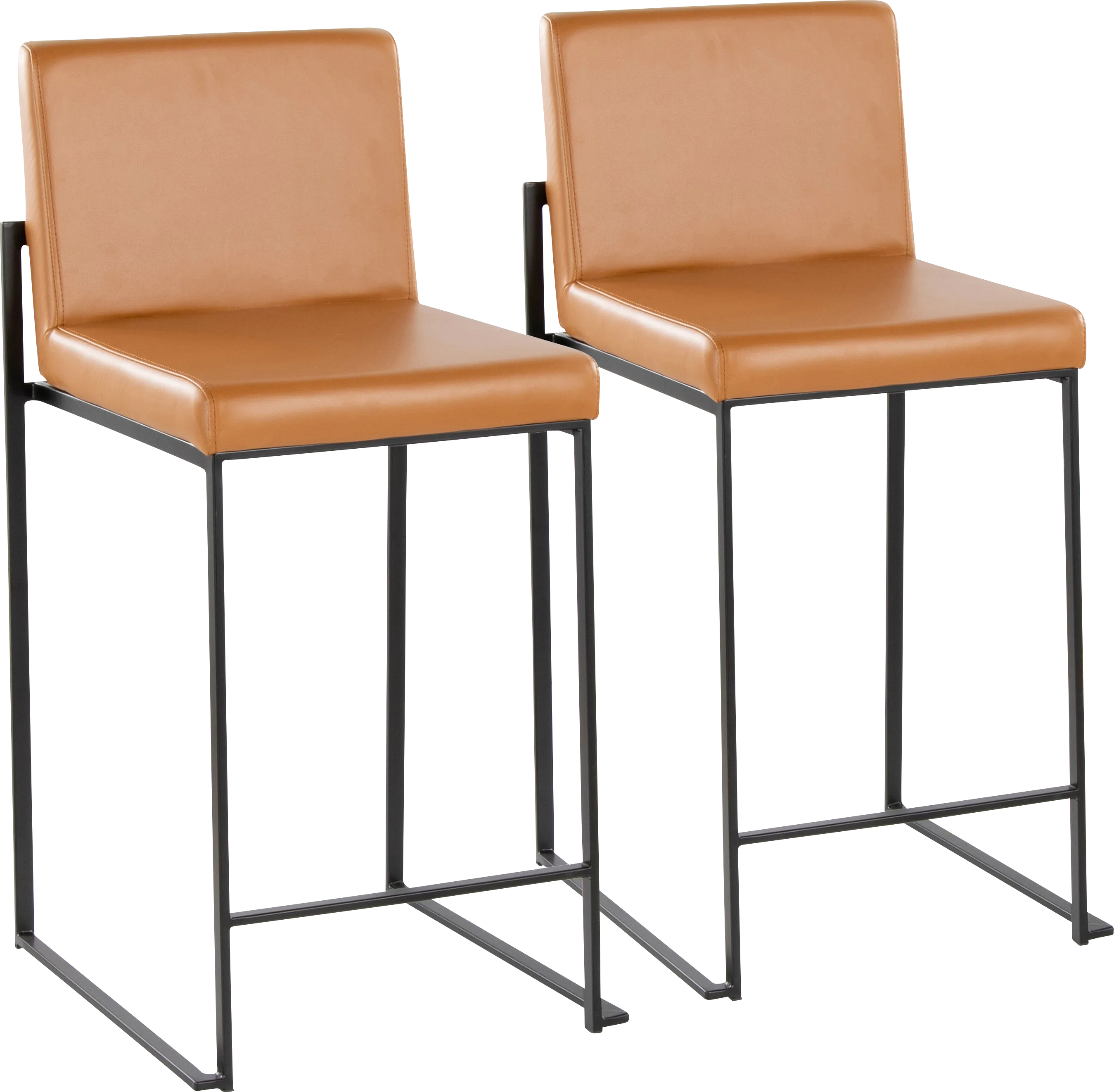 Leserna II Camel Counter Height Stool, Set of 2 - Thumbnail - Image 1