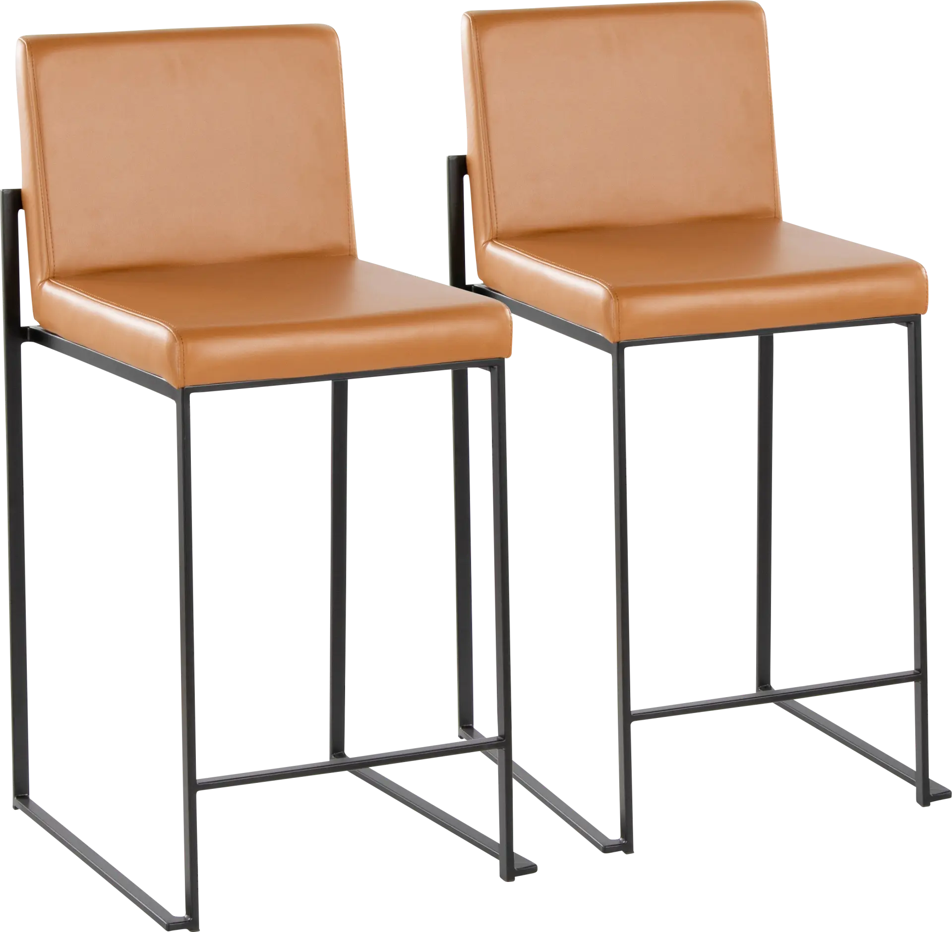 Leserna II Camel Counter Height Stool, Set of 2