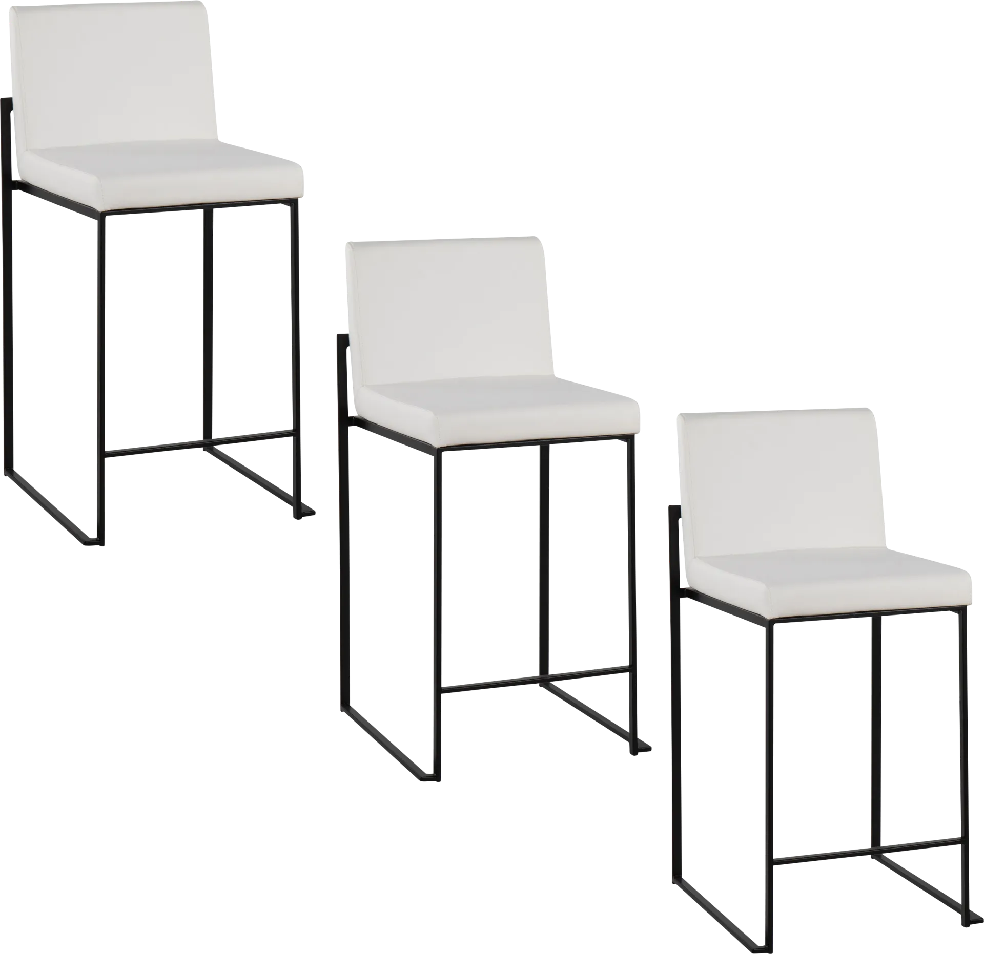 Leserna II White Counter Height Stool, Set of 3 - Image 1