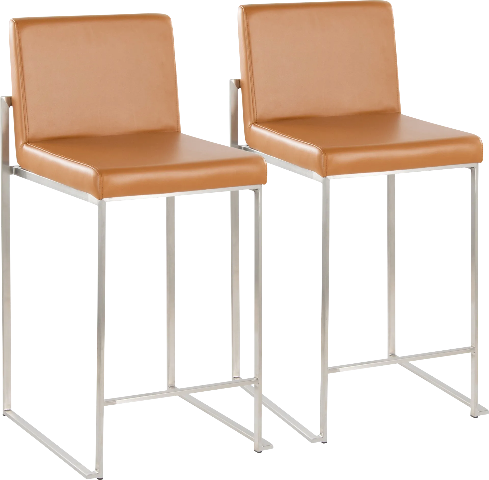 Leserna V Camel Counter Height Stool, Set of 2 - Image 1