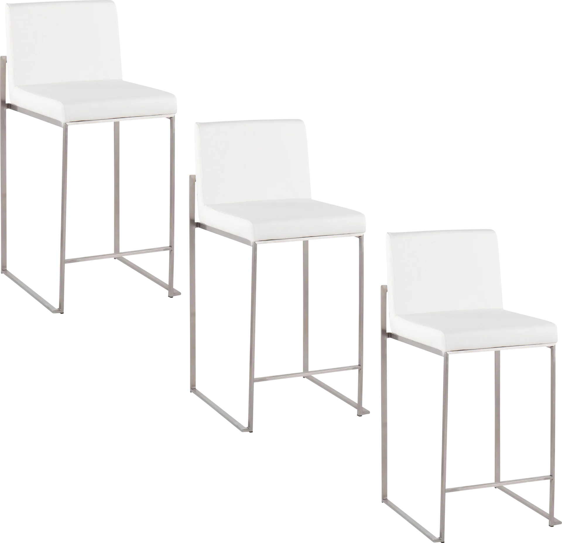Nowotny V White Counter Height Stool, Set of 3 - Image 1