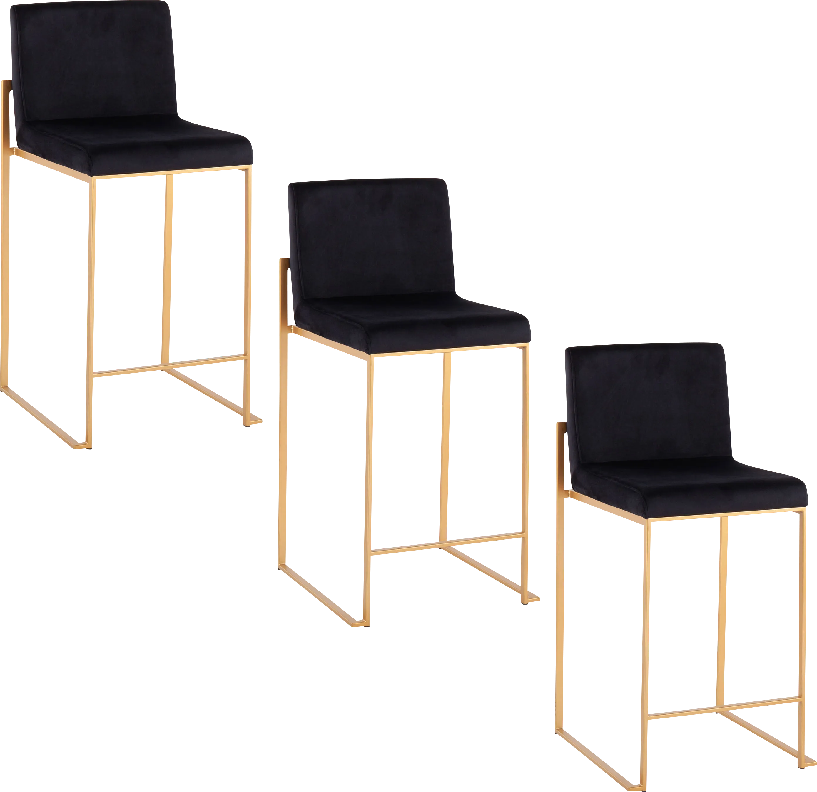 Nowotny II Black Counter Height Stool, Set of 3 - Thumbnail - Image 1