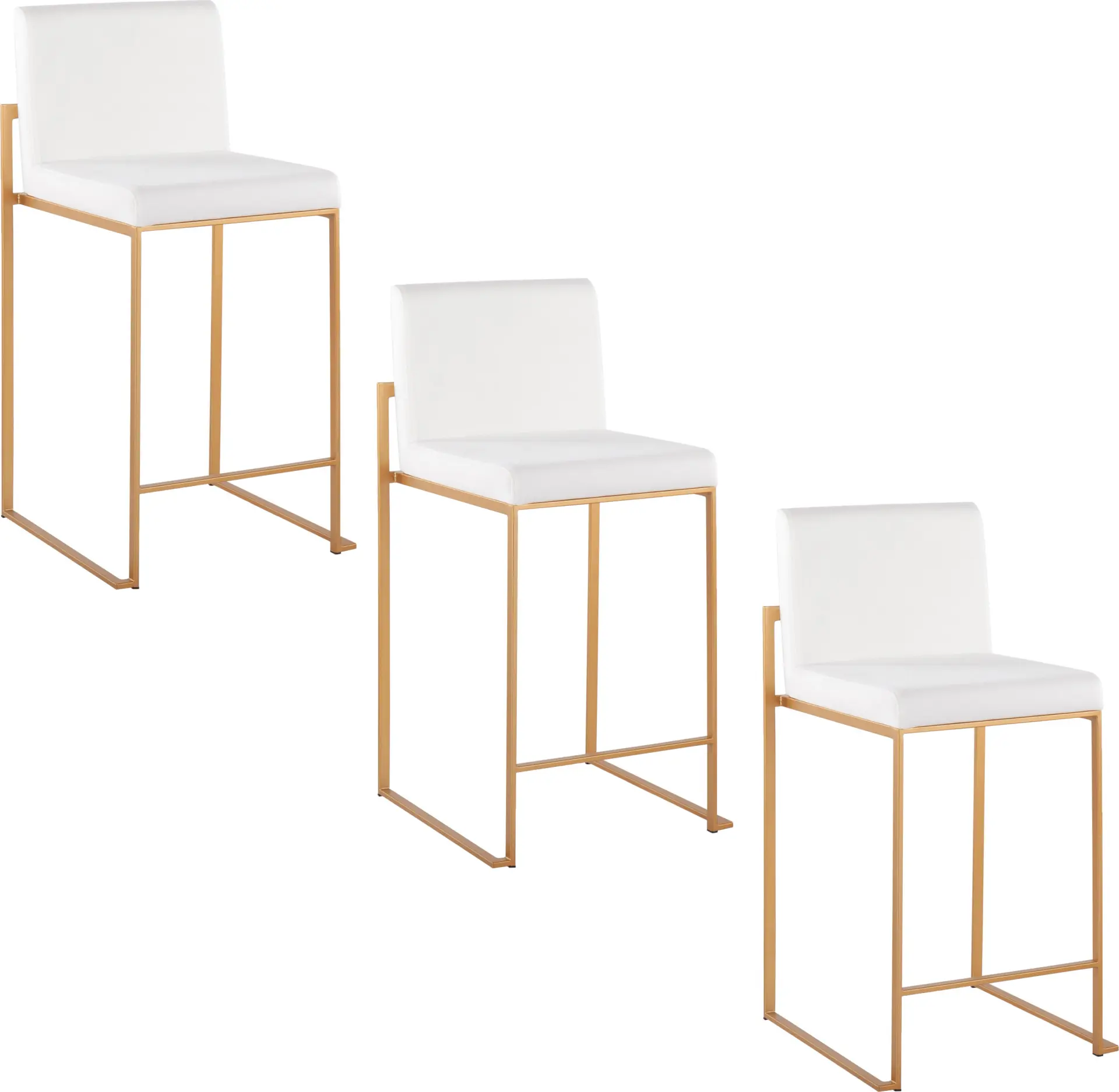Nowotny II White Counter Height Stool, Set of 3
