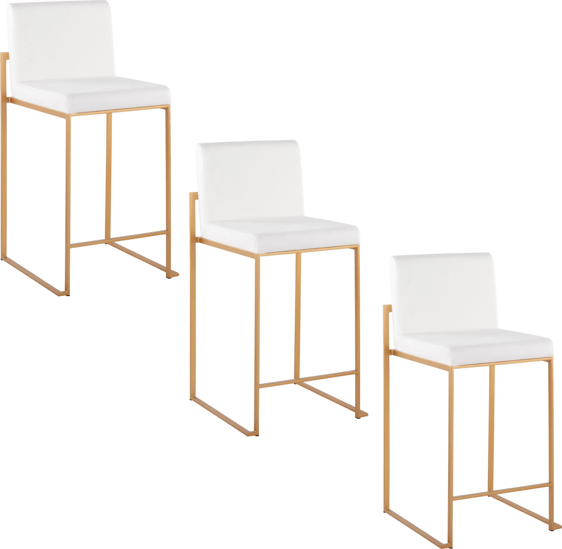 Nowotny II White Counter Height Stool, Set of 3 - Image 1