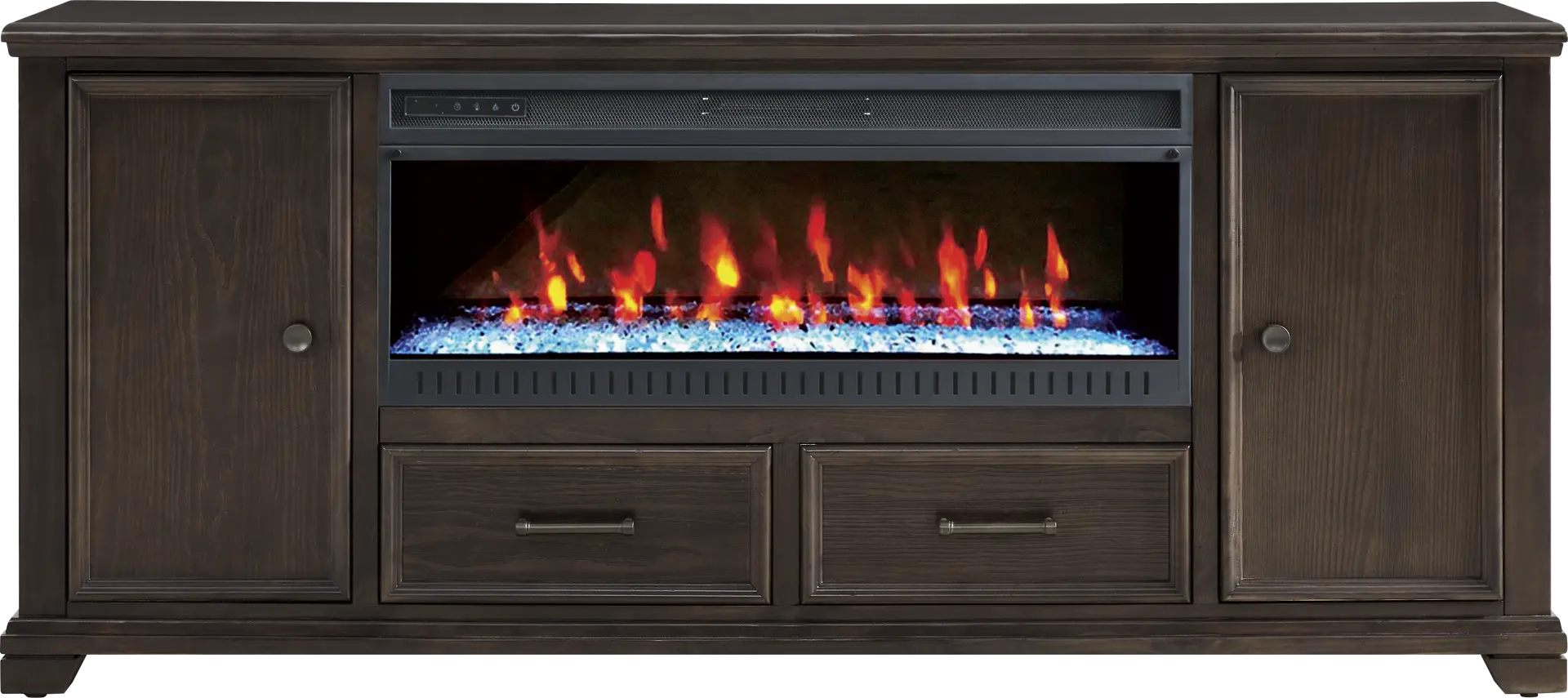 Canyon River Java 81 in. Console with Electric Fireplace