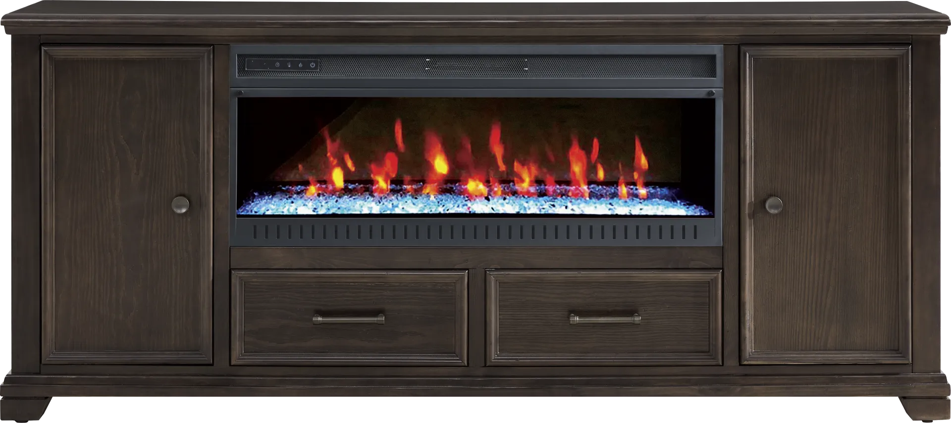 Canyon River Java 81 in. Console with Electric Fireplace - Image 1