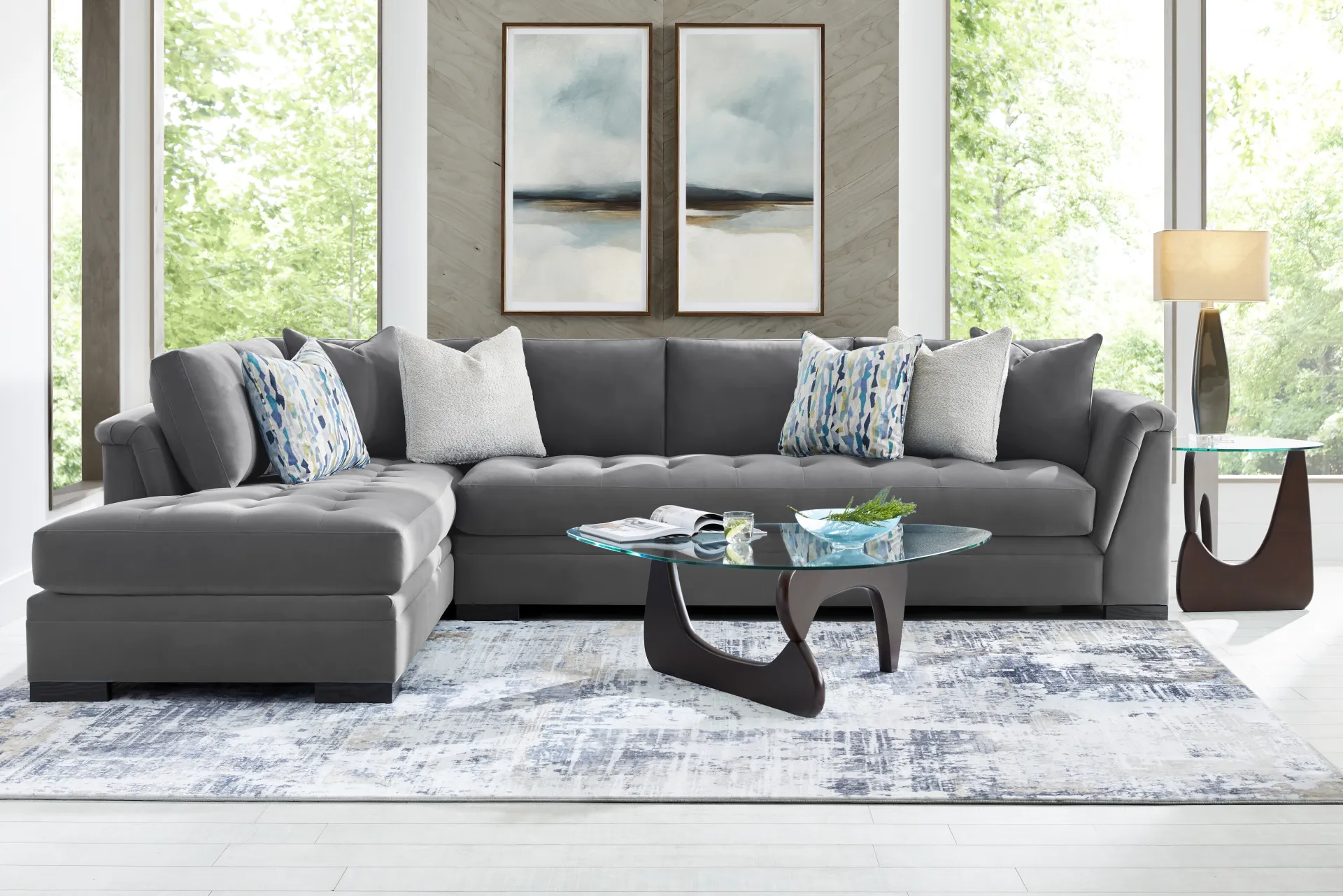 Harper Steel 2 Pc XL Sectional - Image 1