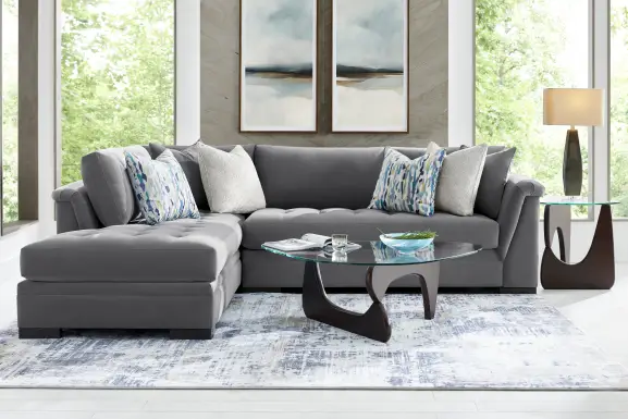 Harper Steel 2 Pc Sectional