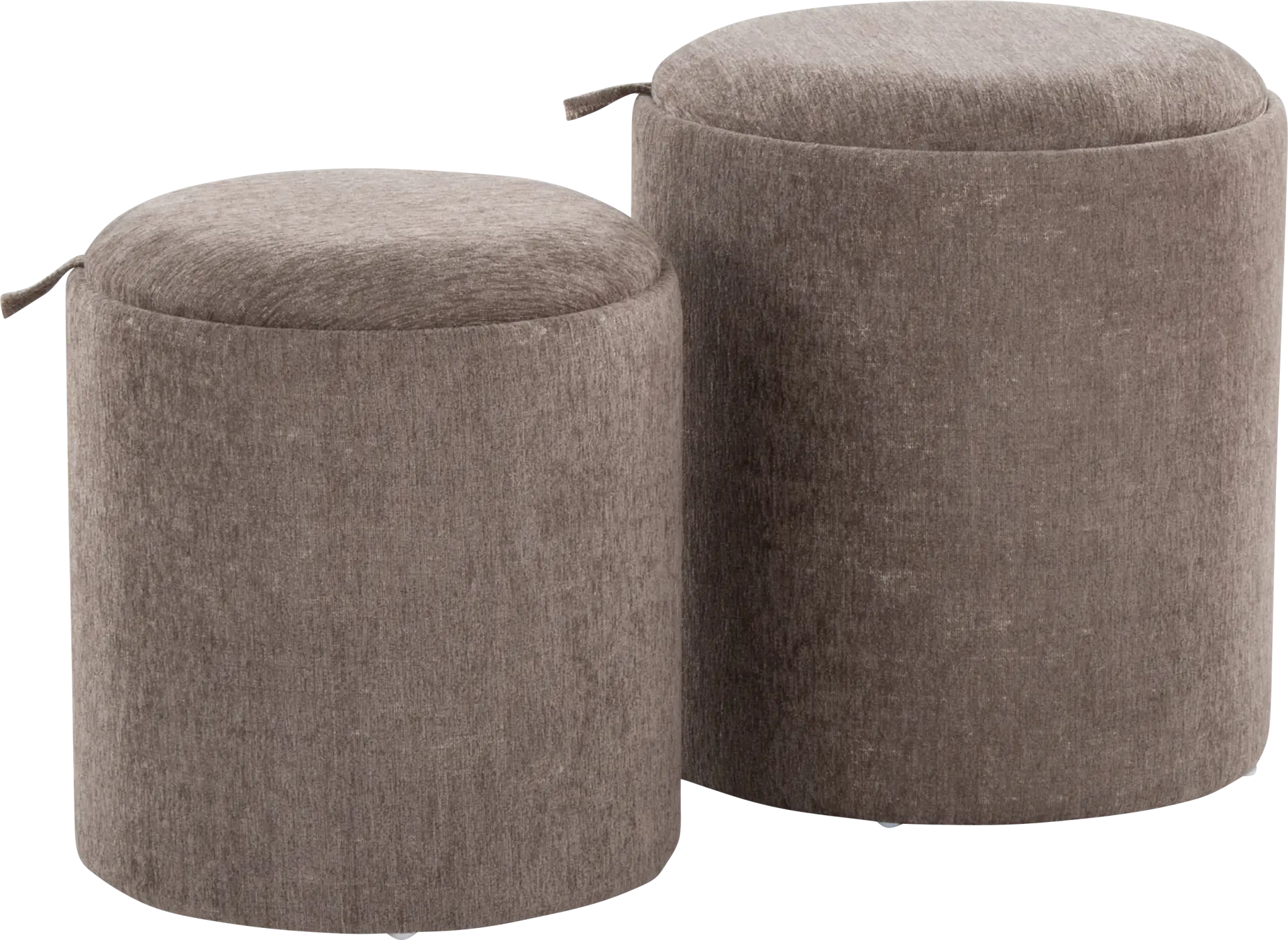 Traymore Brown Ottoman, Set of 2