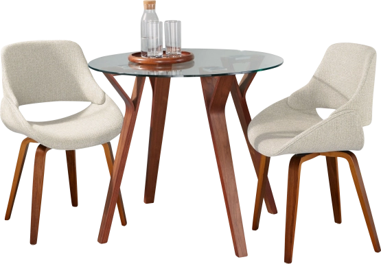 Wanay Cream 3 Pc Dining Set