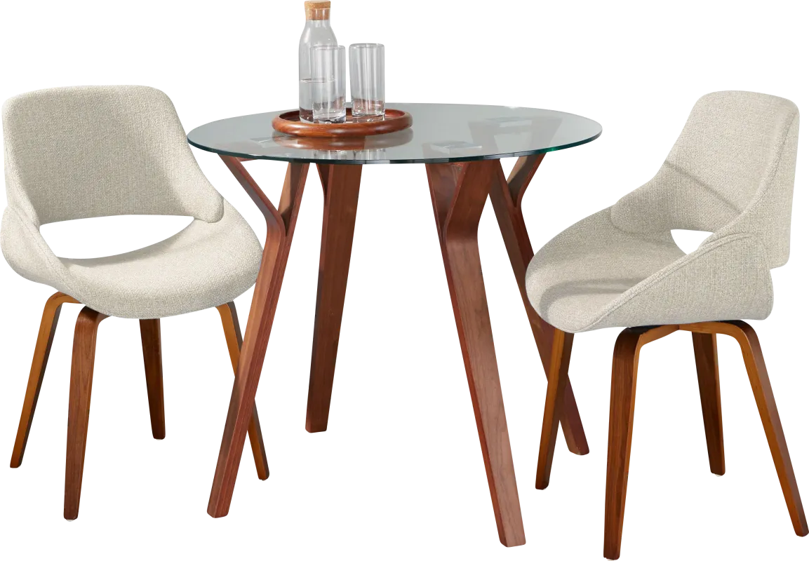 Wanay Cream 3 Pc Dining Set